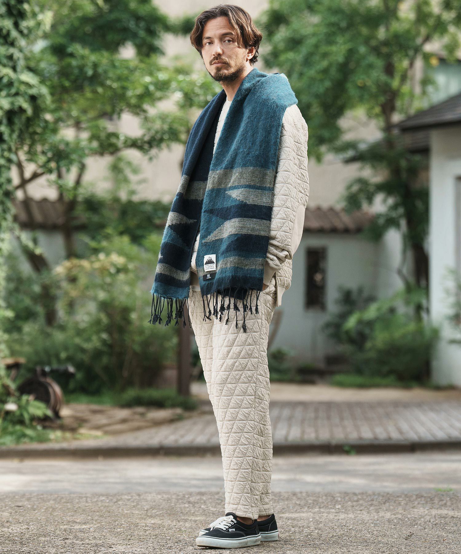 30%OFF【CAMBIO(カンビオ)】Geometric Pattern Quilt Cut sew Soft