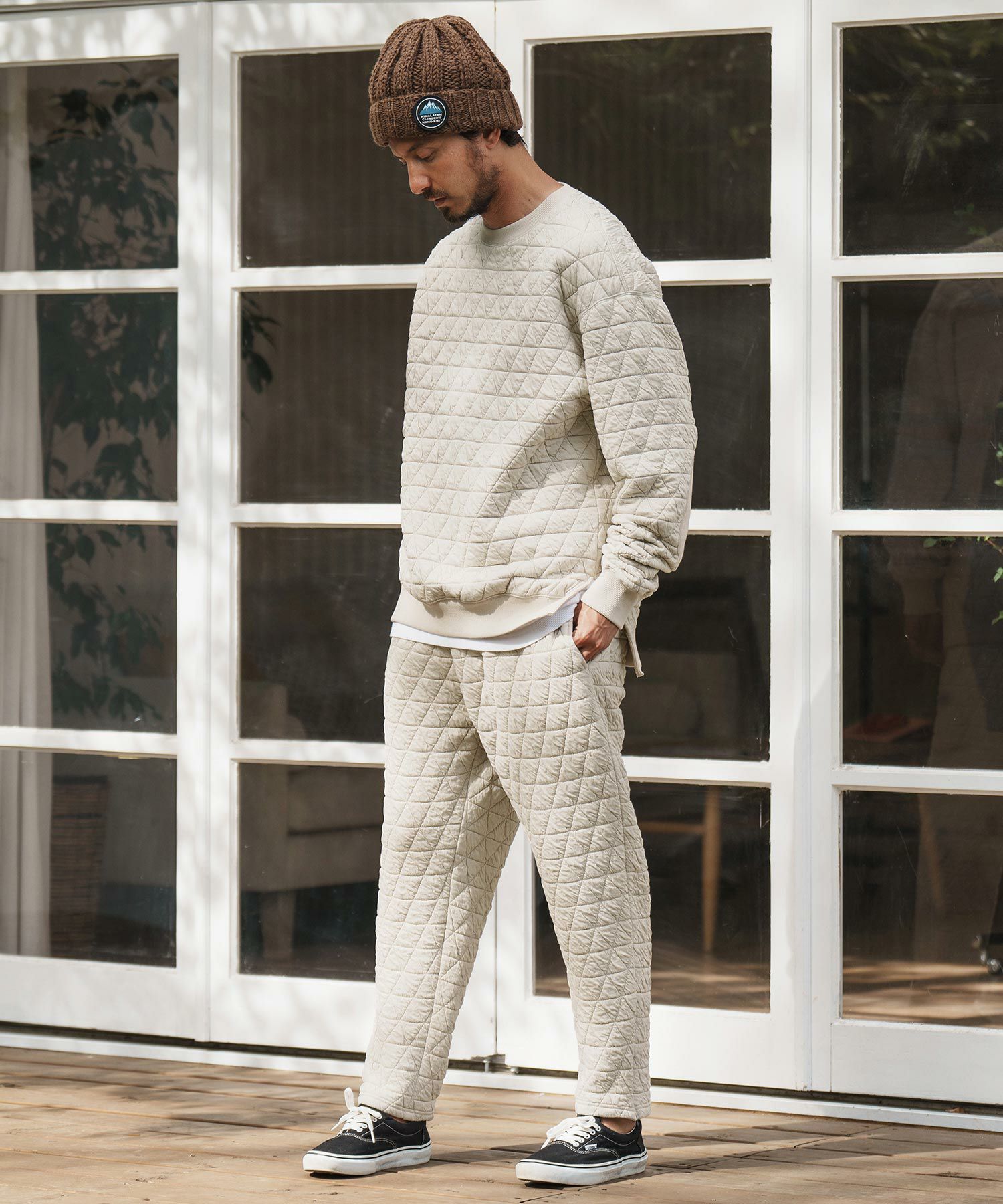 30%OFF【CAMBIO(カンビオ)】Geometric Pattern Quilt Cut sew Soft