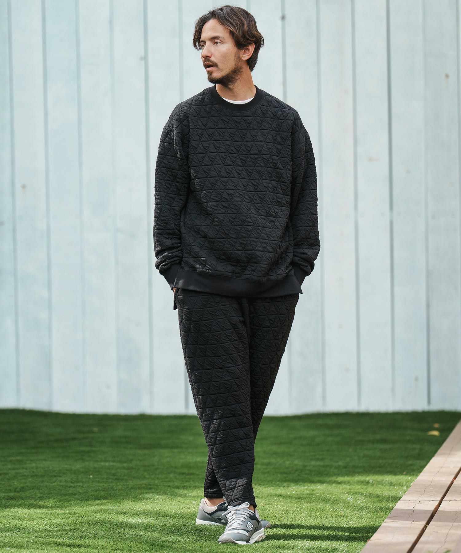 30%OFF【CAMBIO(カンビオ)】Geometric Pattern Quilt Cut sew Soft