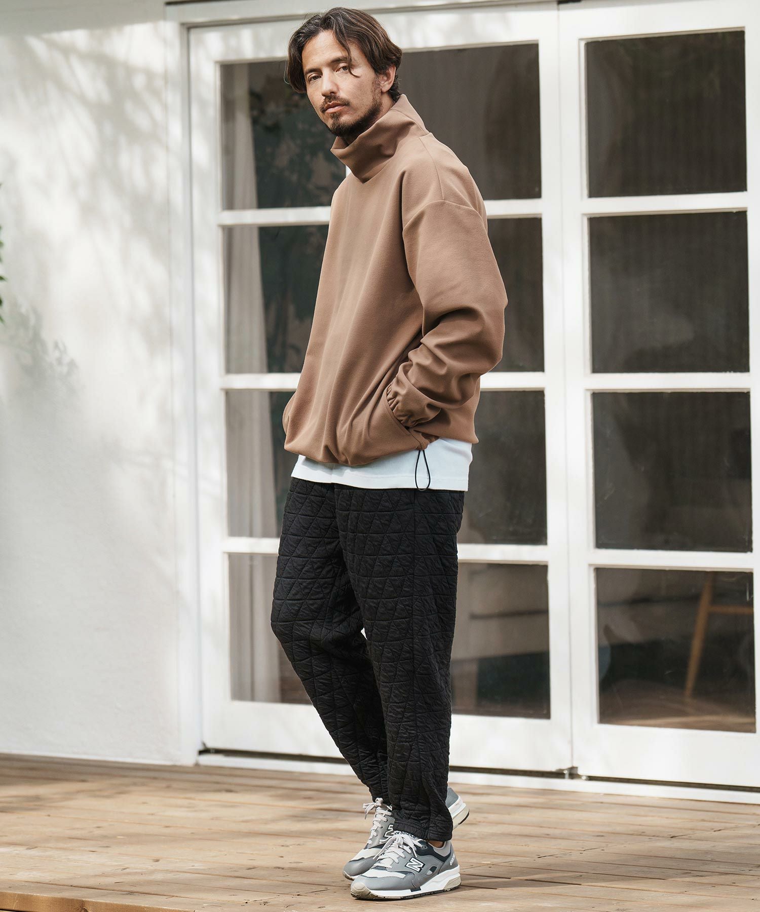 50%OFF【CAMBIO(カンビオ)】Geometric Pattern Quilt Cut sew Soft