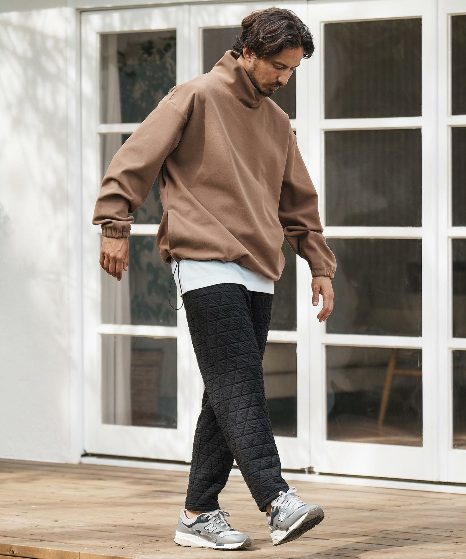 -さん専用✴︎ 30%OFF【CAMBIO(カンビオ)】Geometric Pattern Quilt Cut sew Soft