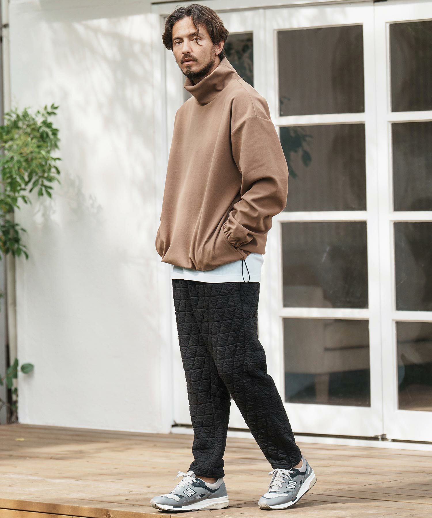 30%OFF【CAMBIO(カンビオ)】Geometric Pattern Quilt Cut sew Soft