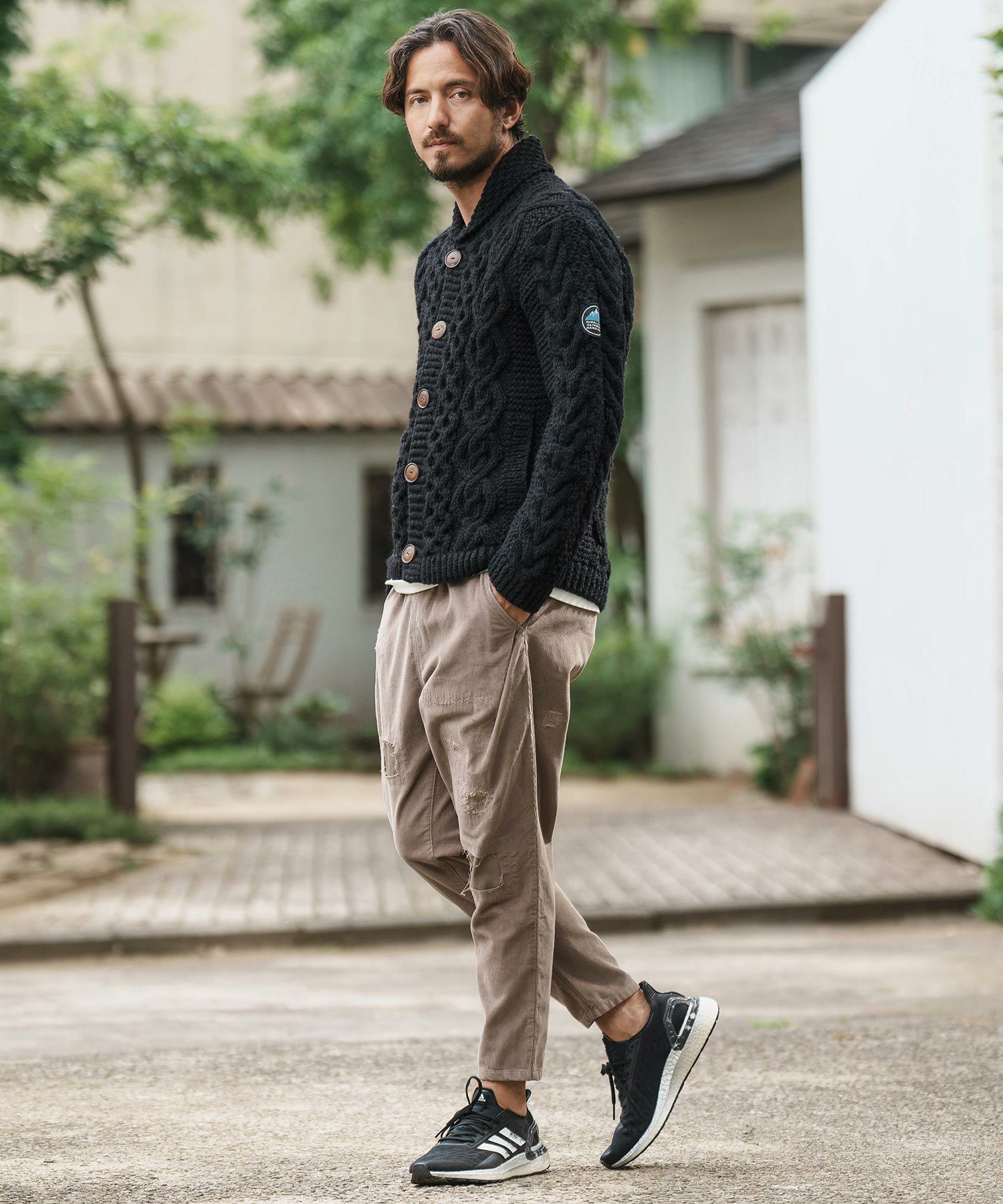 30%OFF【CAMBIO(カンビオ)】Distressed Corduroy Soft Sarrouel