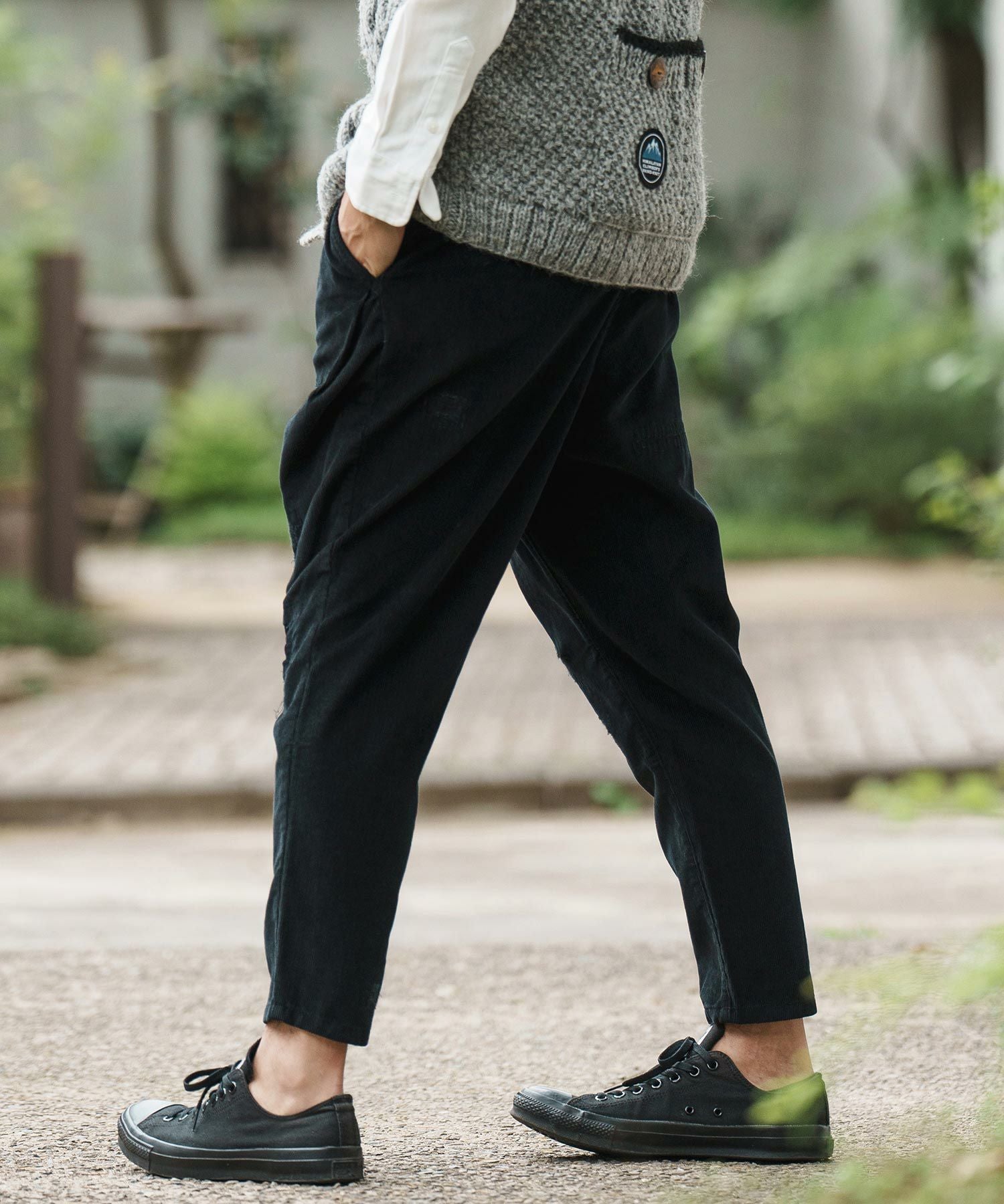 30%OFF【CAMBIO(カンビオ)】Distressed Corduroy Soft Sarrouel