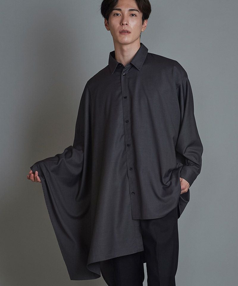 30%OFF【NO ID.(ノーアイディー)】ｱｼﾝﾒﾄﾘ-ﾎﾟﾝﾁｮSH シャツ(455006-811S