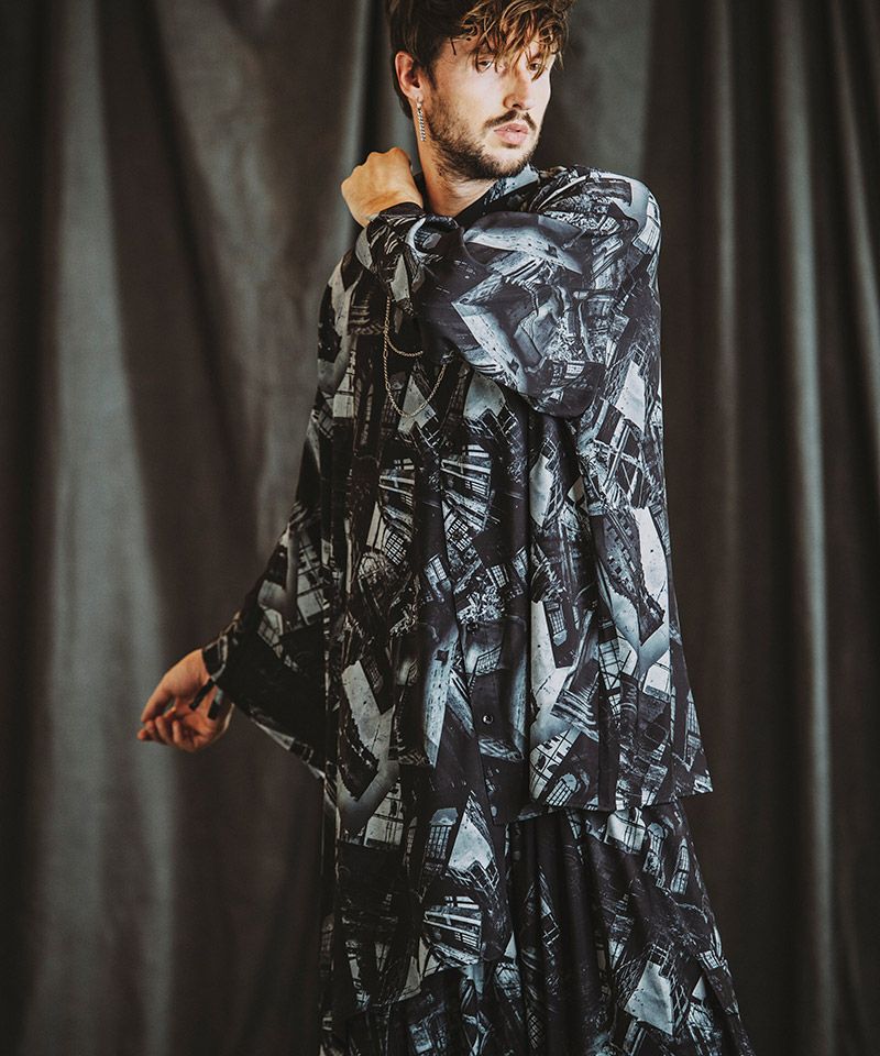 30%OFF【NO ID.(ノーアイディー)】ｱｼﾝﾒﾄﾘ-ﾎﾟﾝﾁｮSH シャツ(455006-811S