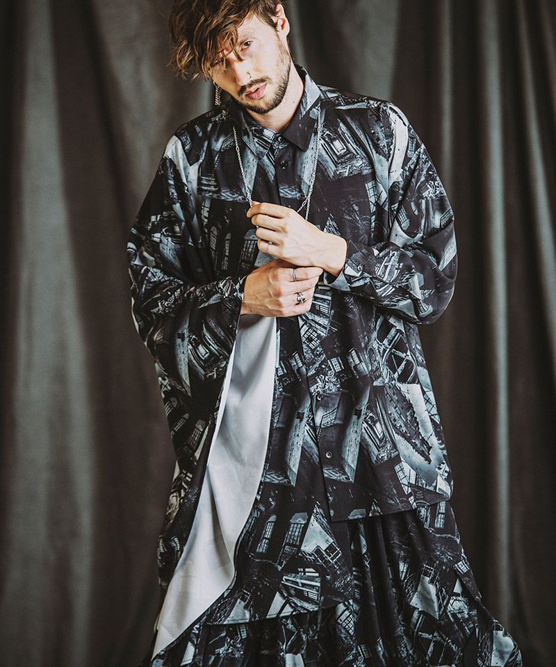 30%OFF【NO ID.(ノーアイディー)】ｱｼﾝﾒﾄﾘ-ﾎﾟﾝﾁｮSH シャツ(455006-811S