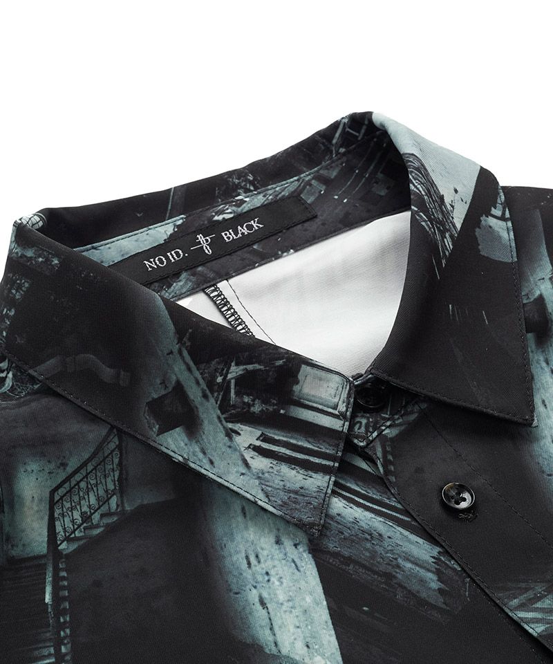 30%OFF【NO ID.(ノーアイディー)】ｱｼﾝﾒﾄﾘ-ﾎﾟﾝﾁｮSH シャツ(455006-811S