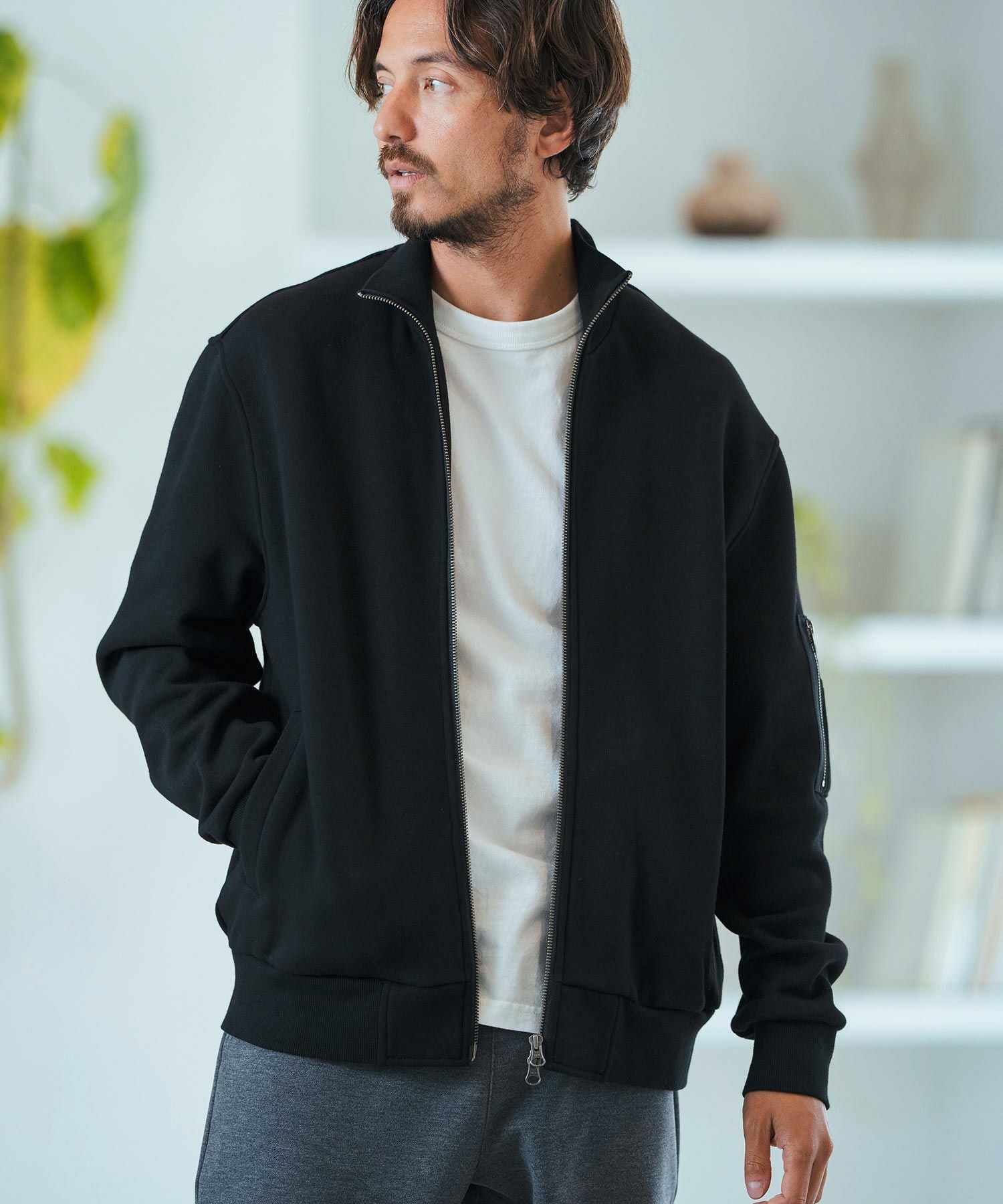 30%OFF【Magine(マージン)】Back Brushed Sweat MA-1 フライト