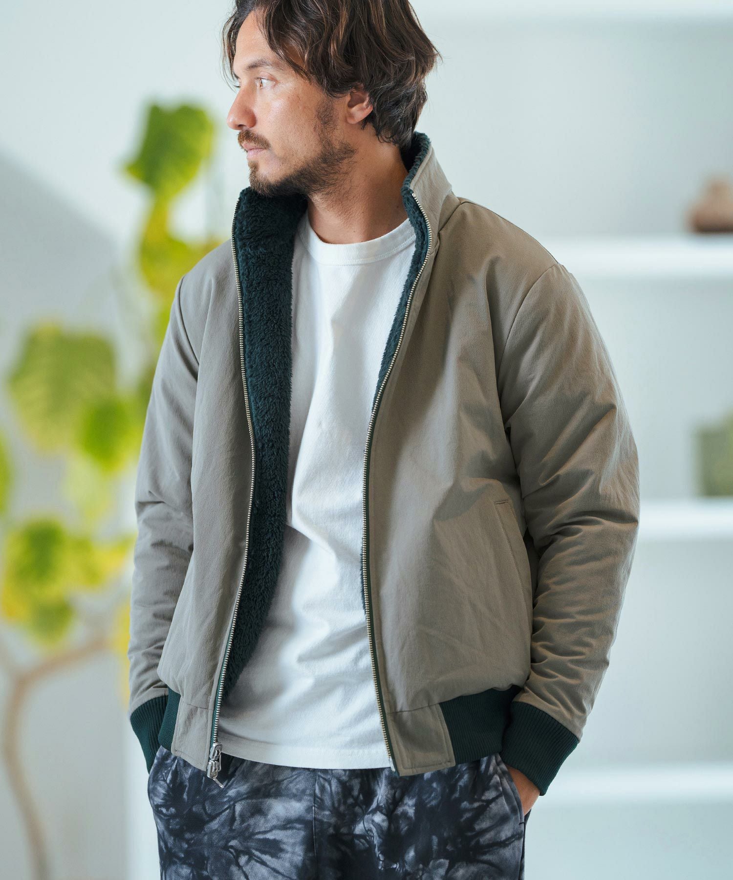 30%OFF【Magine(マージン)】Short Micro Fur×Nylon Stretch Reversible