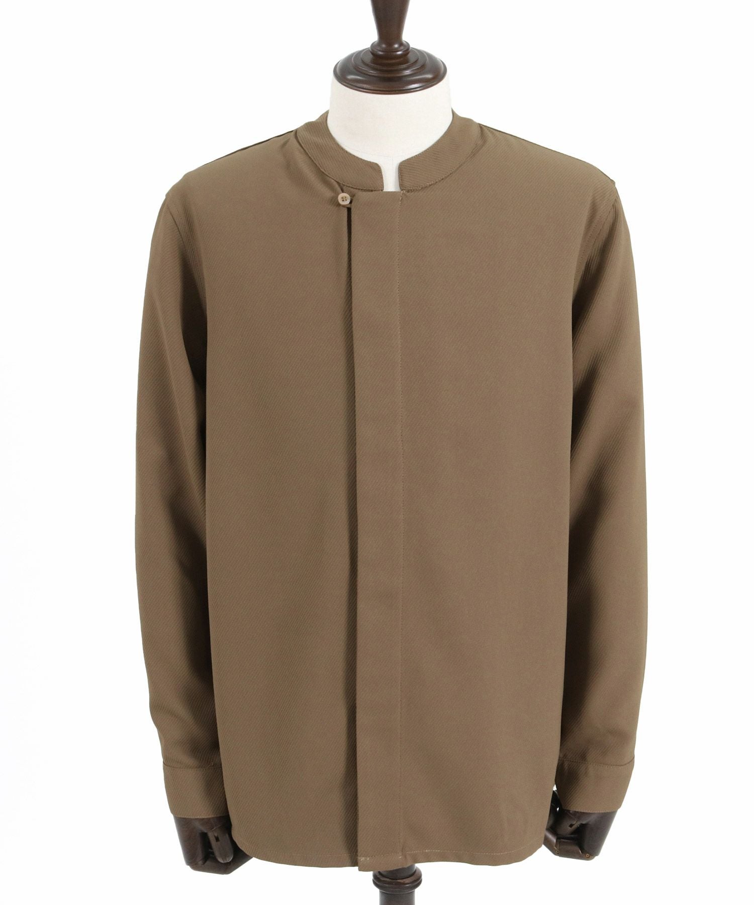 30%OFF【Magine(マージン)】Mao-collar Fly Front Long Sleeve Shirt