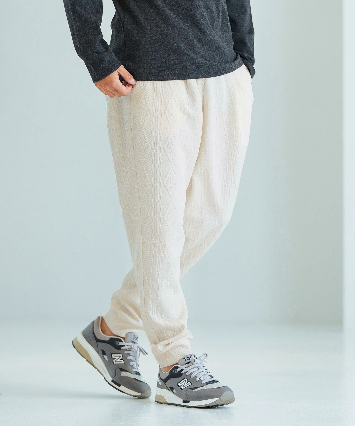 60%OFF【Magine(マージン)】Cable Jacquard Soft Sarouel Pants