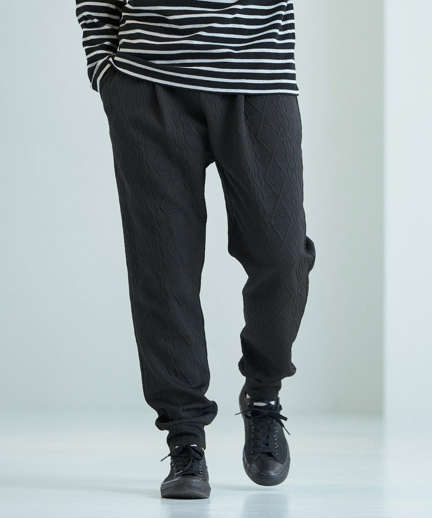 60%OFF【Magine(マージン)】Cable Jacquard Soft Sarouel Pants