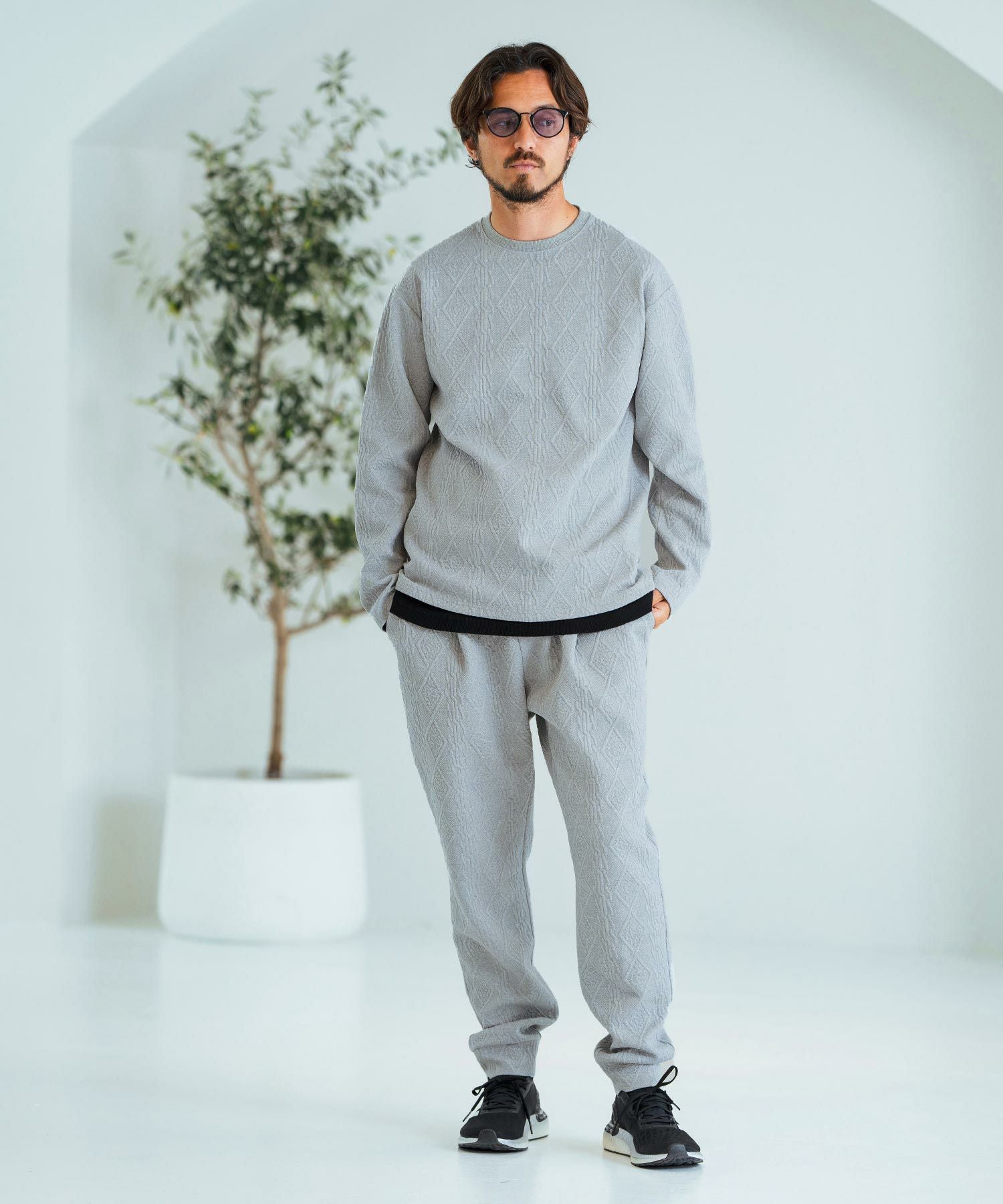 60%OFF【Magine(マージン)】Cable Jacquard Soft Sarouel Pants