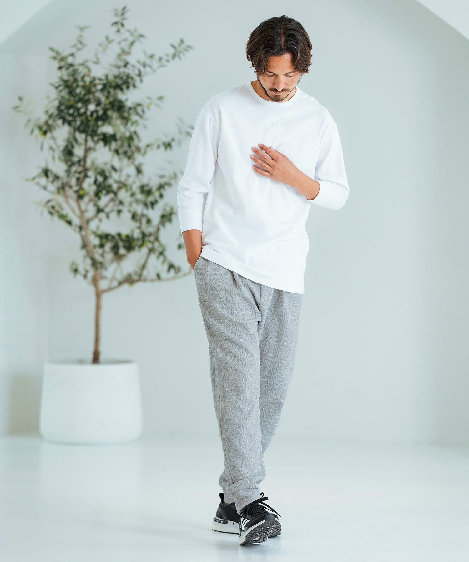60%OFF【Magine(マージン)】Cable Jacquard Soft Sarouel Pants