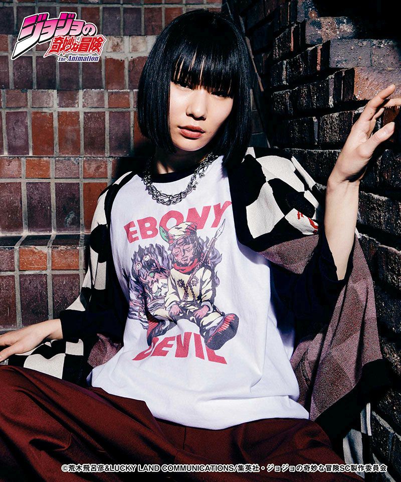激レアGOODENOUGH×GIVY L2B 袖切替エリオットタータン/仙台限定 glamb(グラム)】Ebony Devil Raglan Cutsew エボニーデビルラグラン