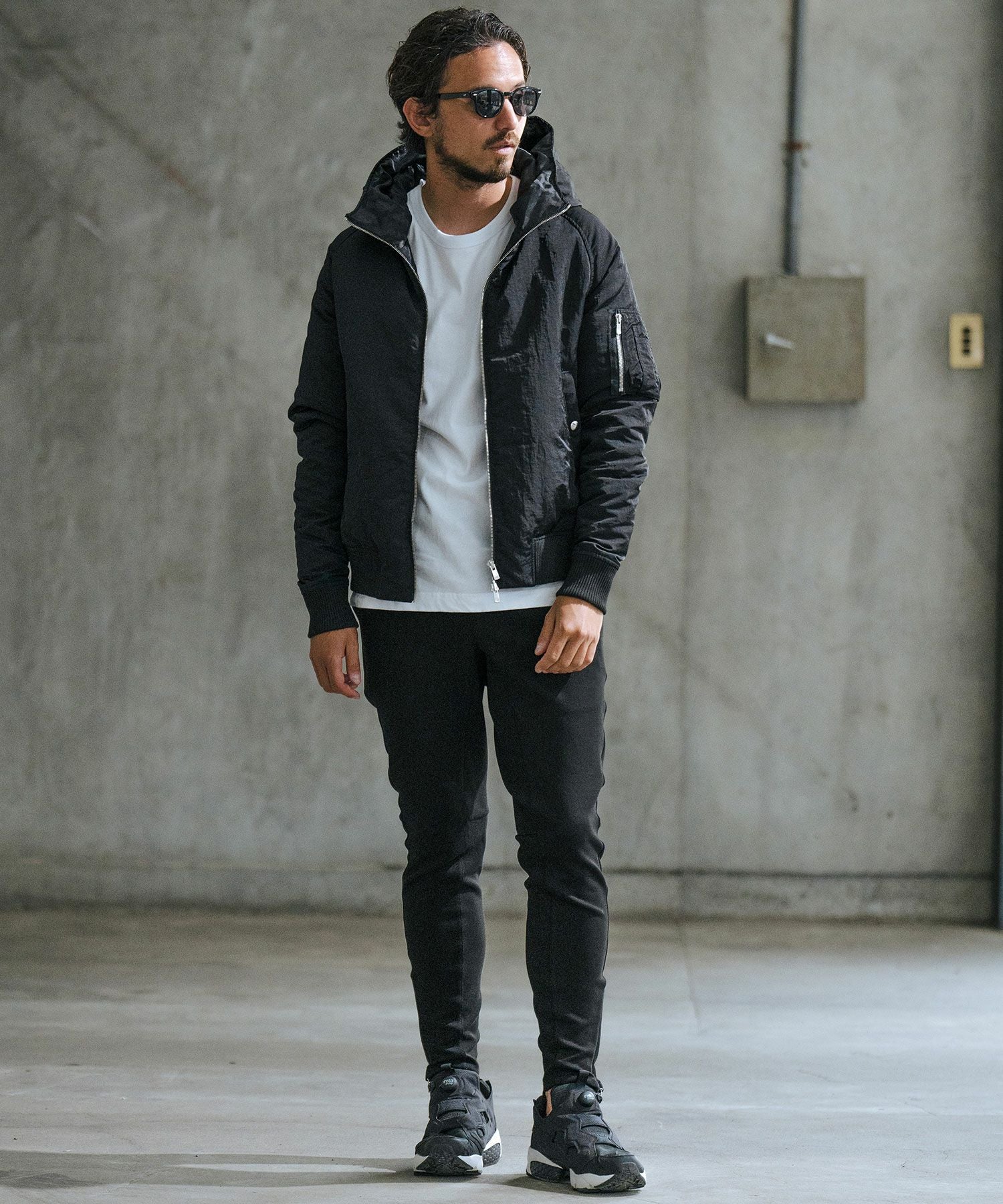 30%OFF【wjk reluxe】washer nylon Thinsulate hooded MA-1 jacket