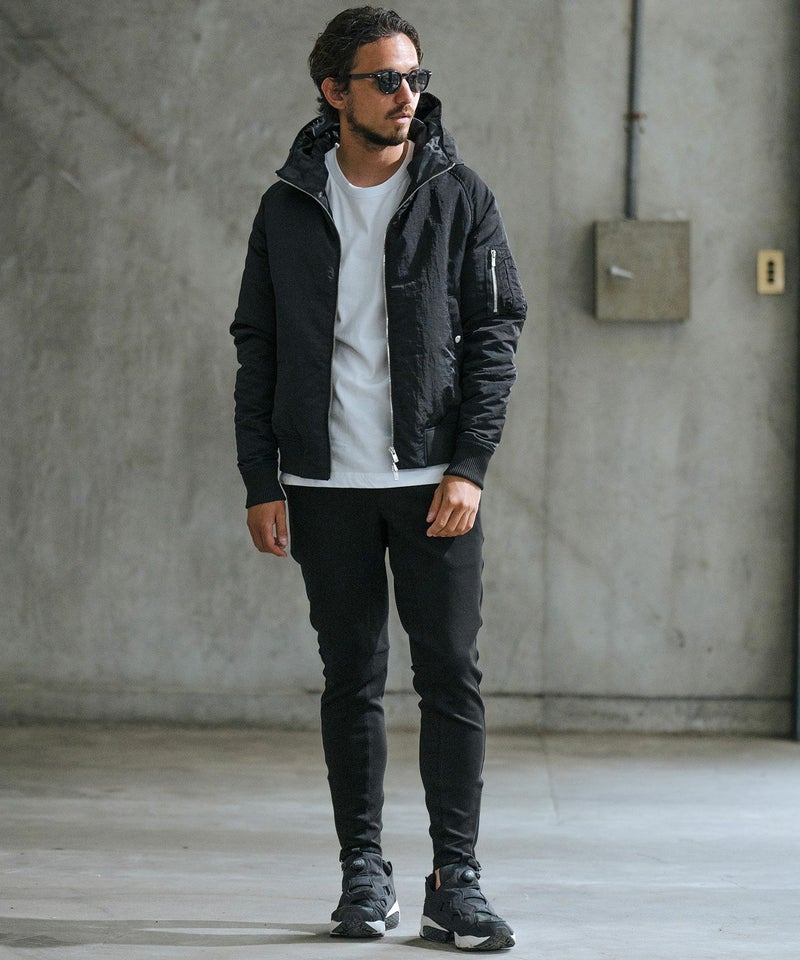 30%OFF【wjk reluxe】washer nylon Thinsulate hooded MA-1 jacket 