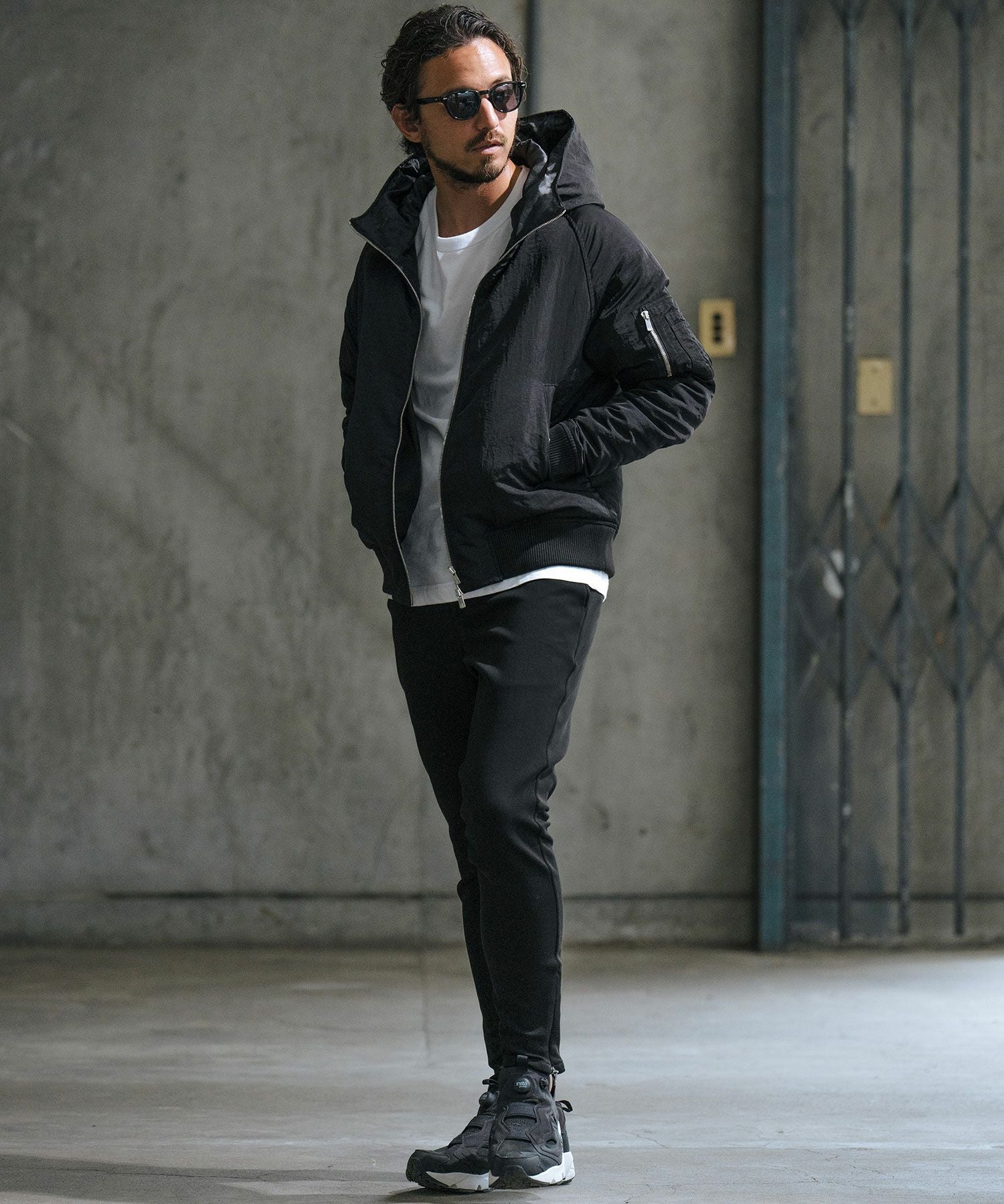 30%OFF【wjk reluxe】washer nylon Thinsulate hooded MA-1 jacket