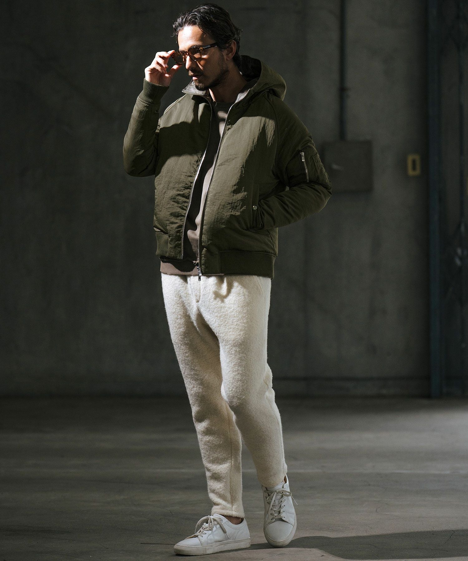 30%OFF【wjk reluxe】washer nylon Thinsulate hooded MA-1 jacket