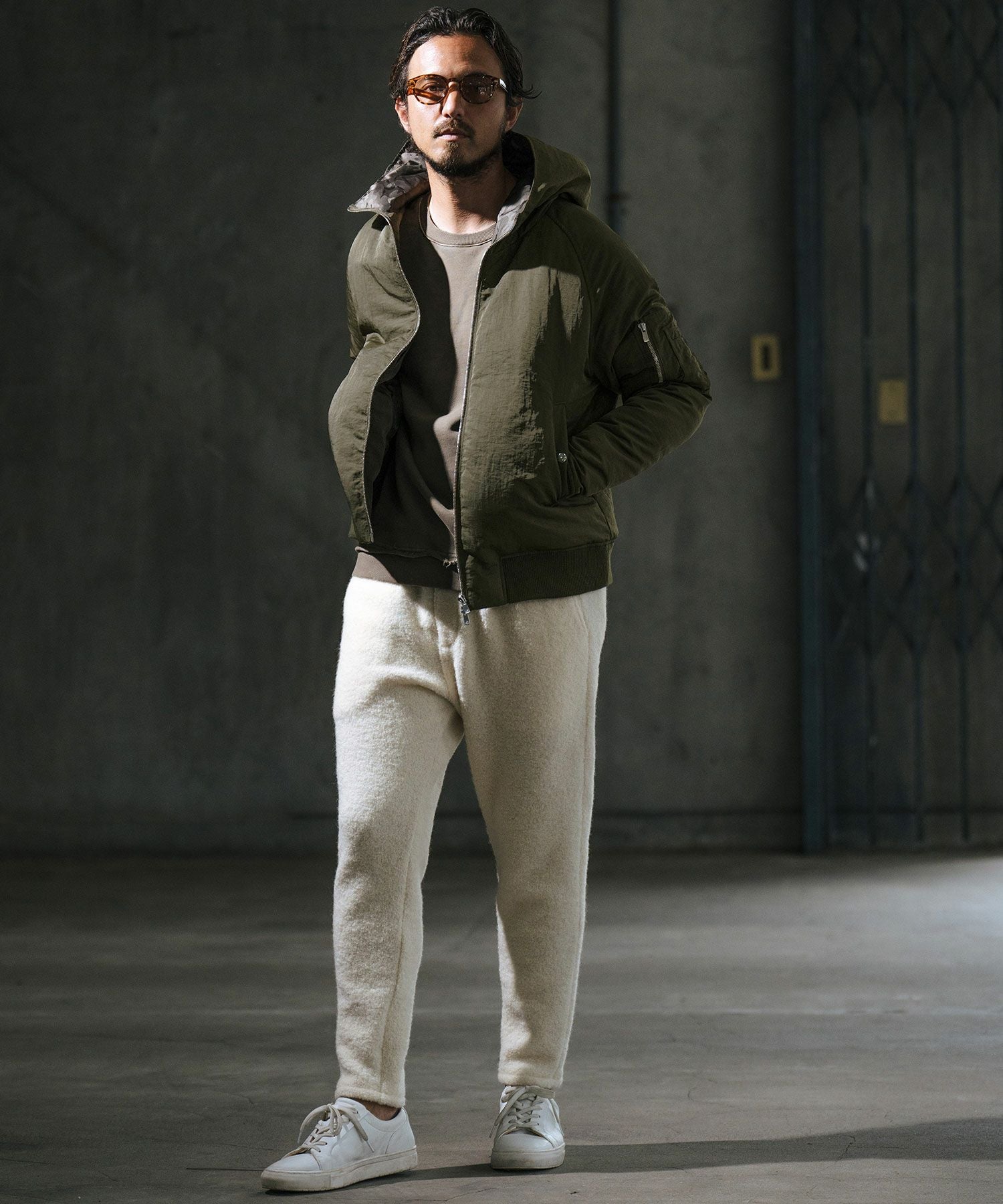 30%OFF【wjk reluxe】washer nylon Thinsulate hooded MA-1 jacket