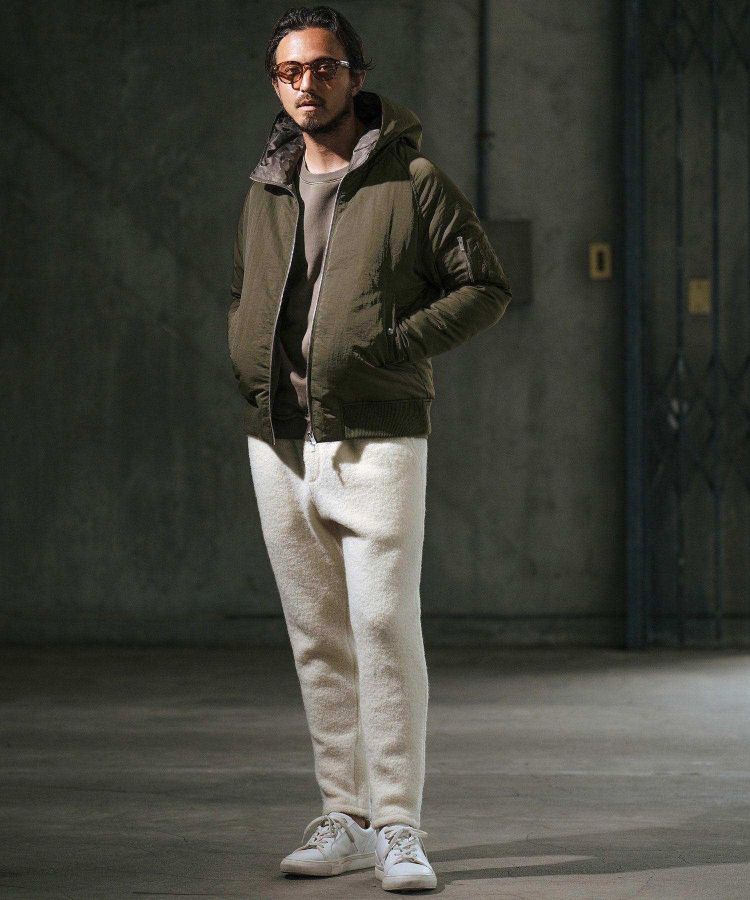 30%OFF【wjk reluxe】washer nylon Thinsulate hooded MA-1 jacket