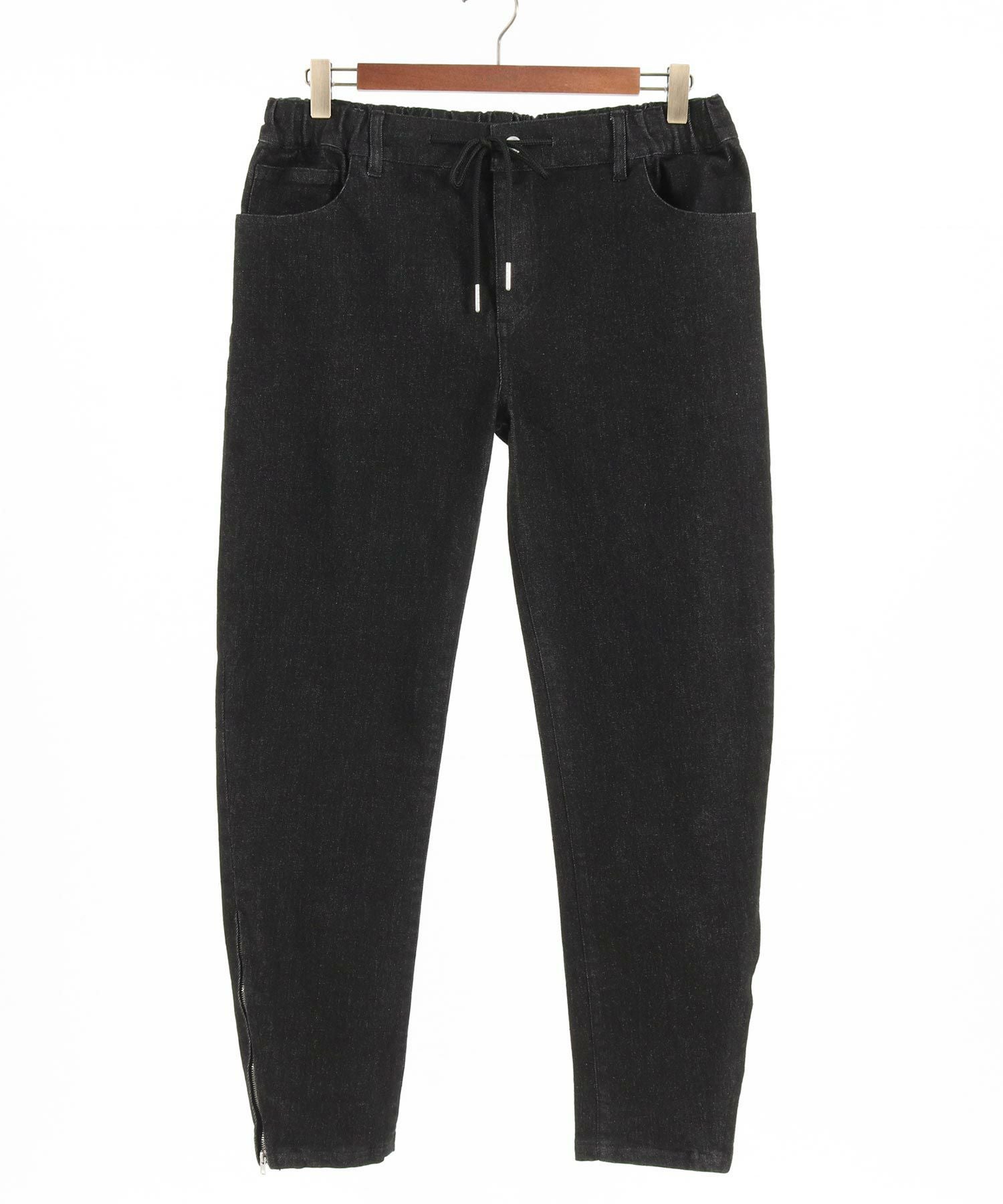 30%OFF【wjk reluxe】stretch slub denim hem zip pants デニムパンツ