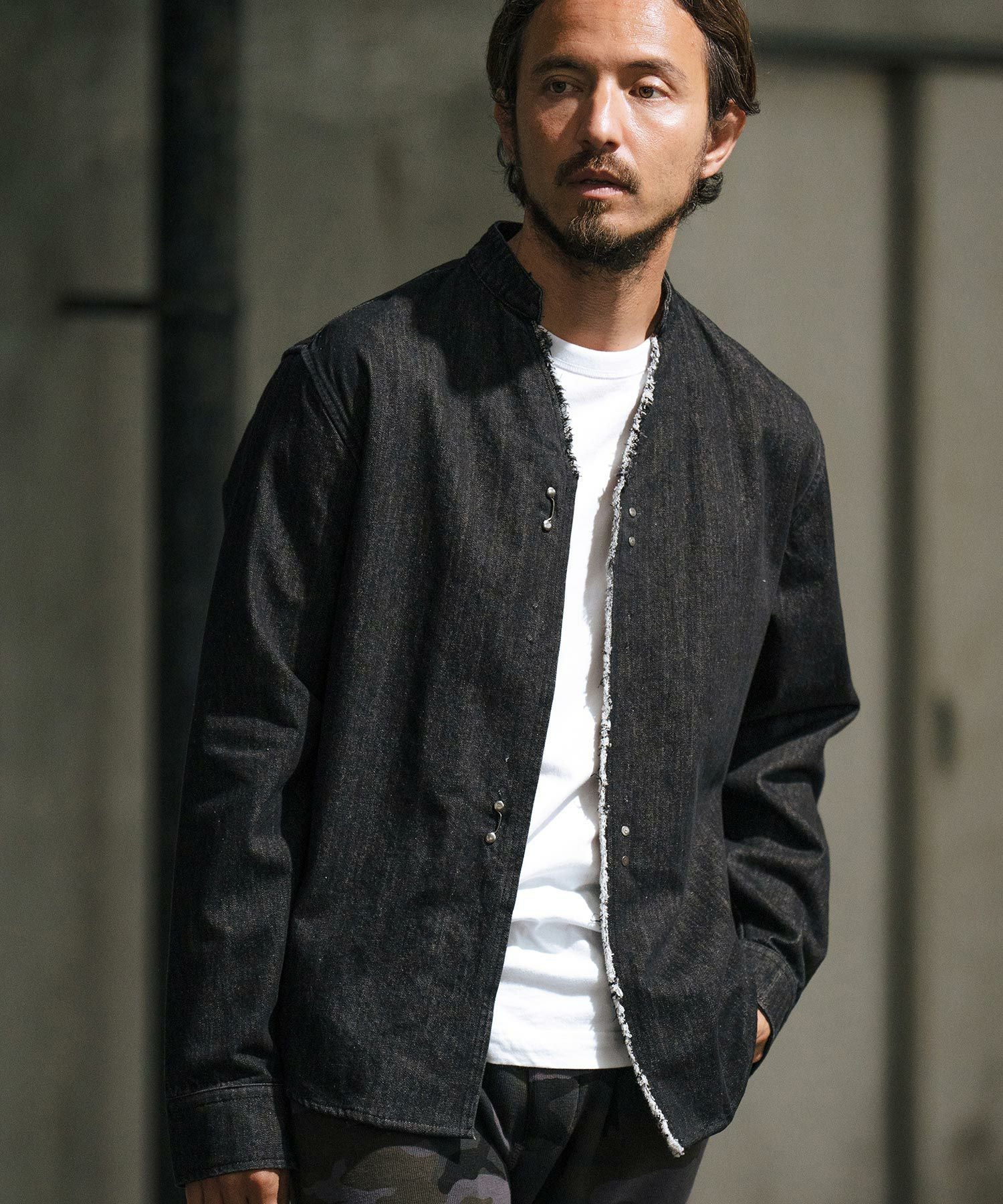 30%OFF【wjk reluxe】denim hook skipper shirt デニムシャツ(WR-242-1 30%OFF【wjk reluxe】denim hook skipper shirt デニムシャツ(WR-242-1