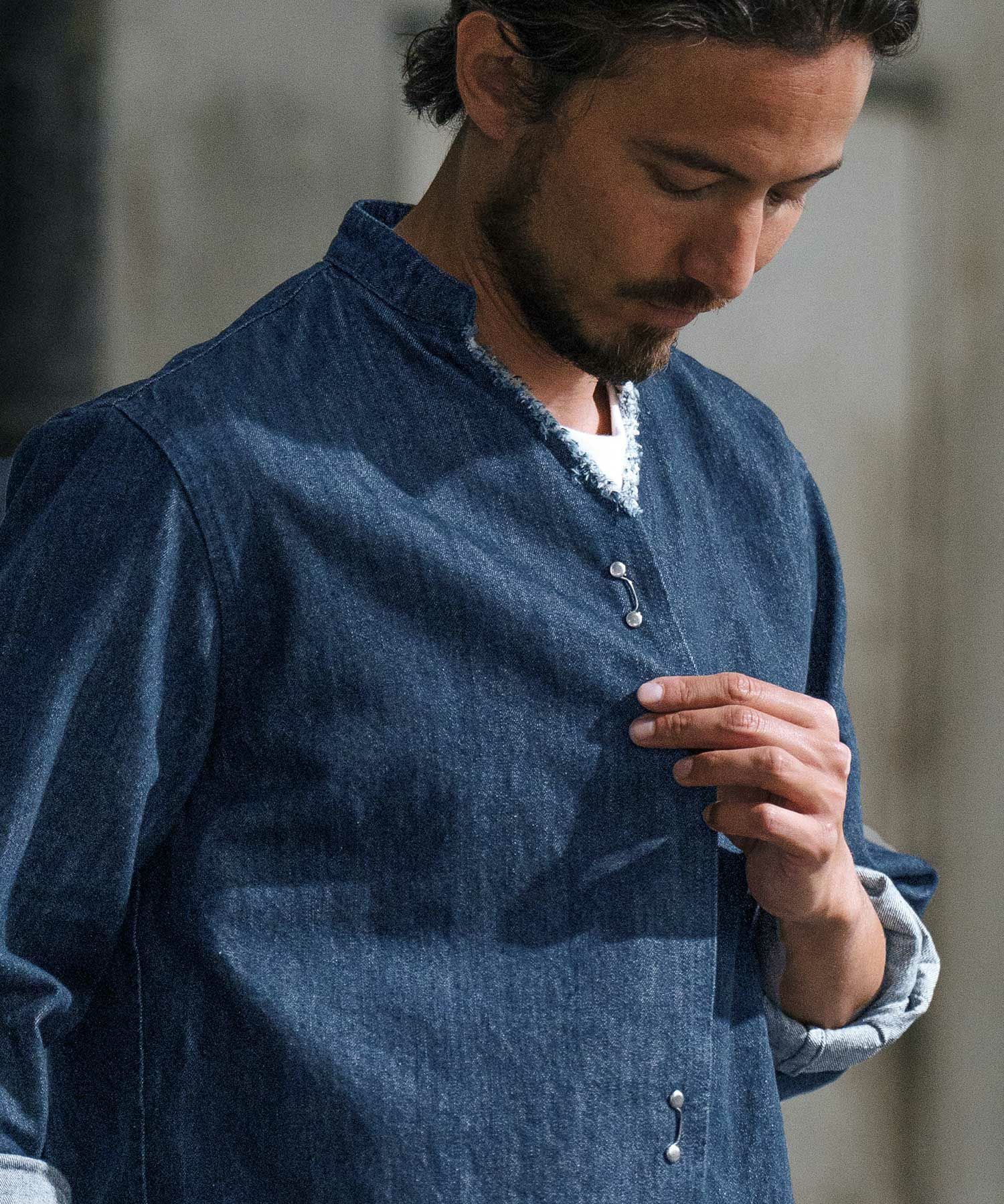 30%OFF【wjk reluxe】denim hook skipper shirt デニムシャツ(WR-242-1
