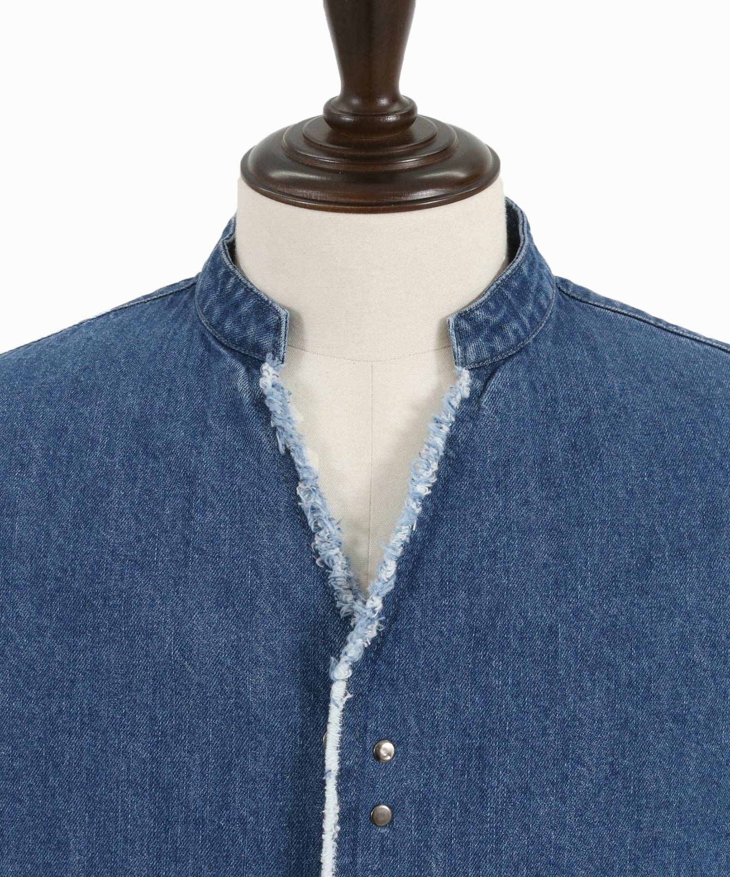50%OFF【wjk reluxe】denim hook skipper shirt デニムシャツ(WR-242-1