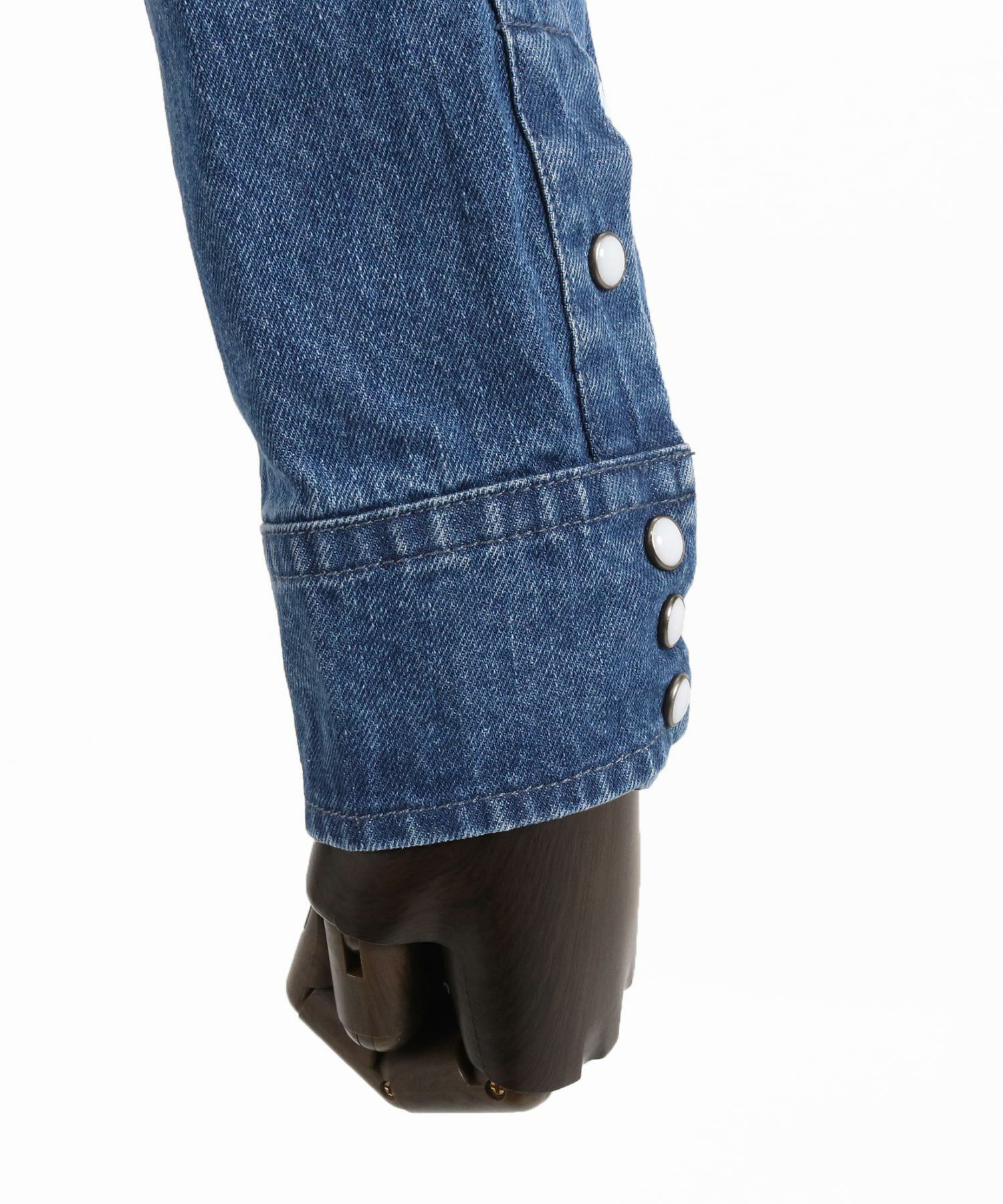 50%OFF【wjk reluxe】denim hook skipper shirt デニムシャツ(WR-242-1