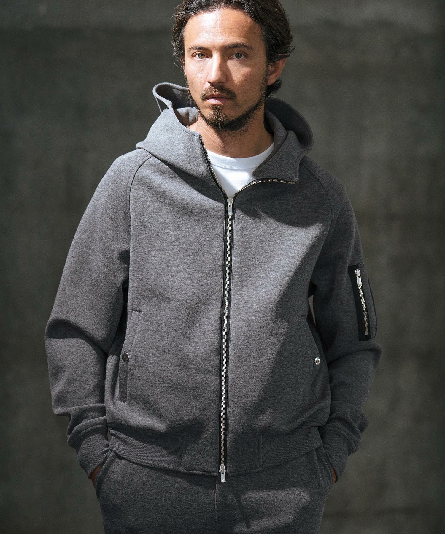 30%OFF【wjk reluxe】double knit hooded MA-1 jacket ジャケット(WR