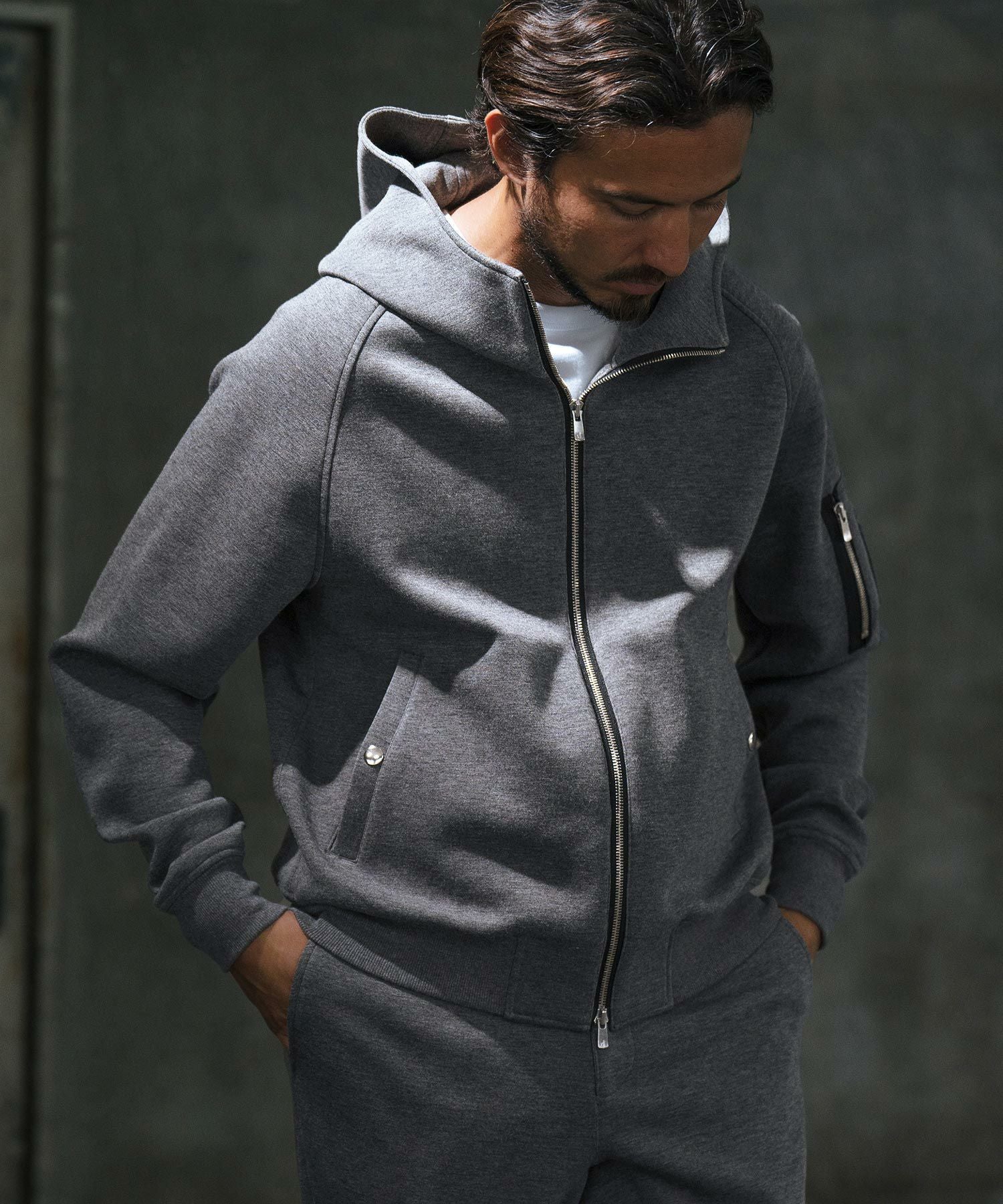 30%OFF【wjk reluxe】double knit hooded MA-1 jacket ジャケット(WR