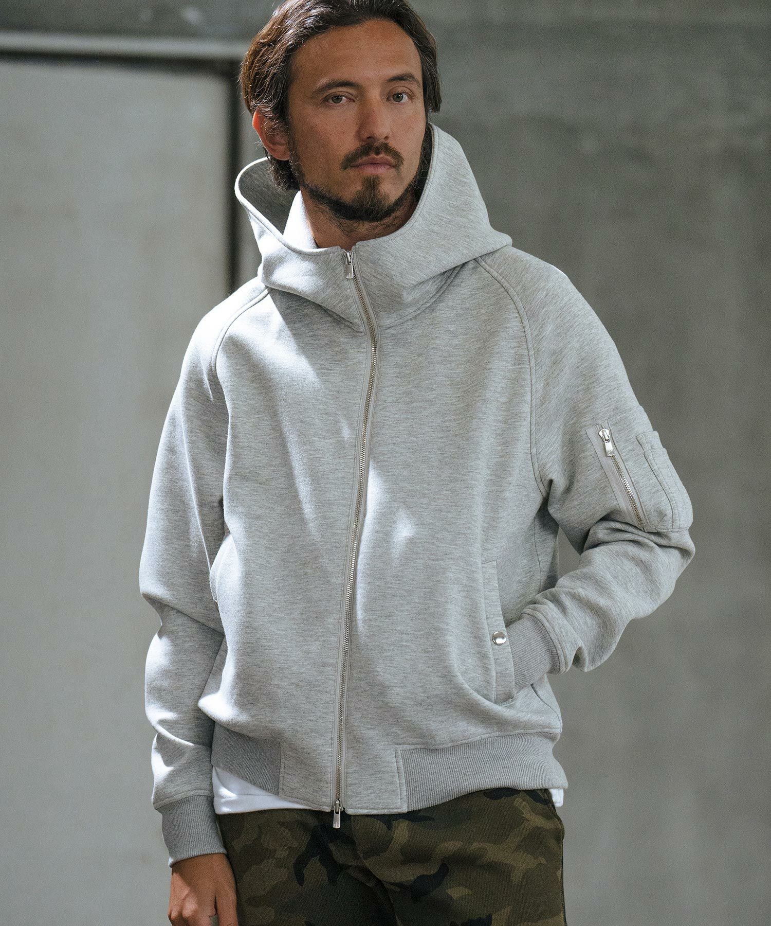 50%OFF【wjk reluxe】double knit hooded MA-1 jacket ジャケット(WR