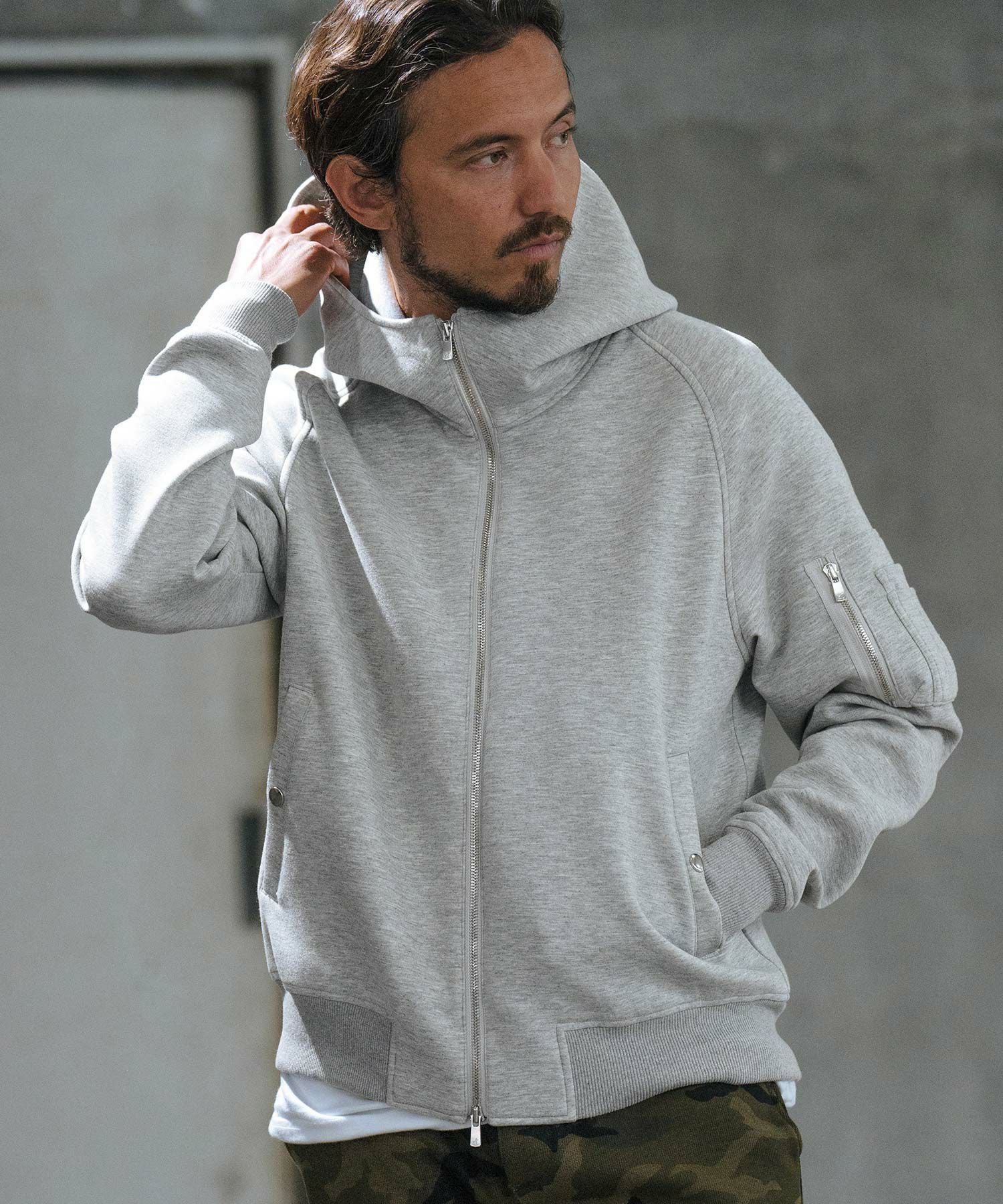 50%OFF【wjk reluxe】double knit hooded MA-1 jacket ジャケット(WR