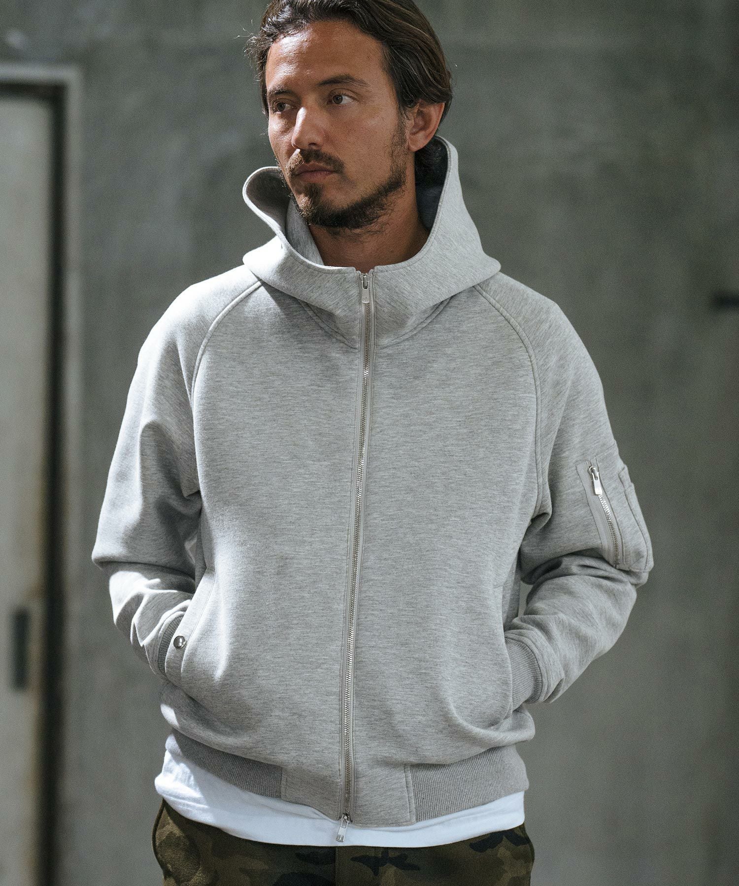 30%OFF【wjk reluxe】double knit hooded MA-1 jacket ジャケット(WR