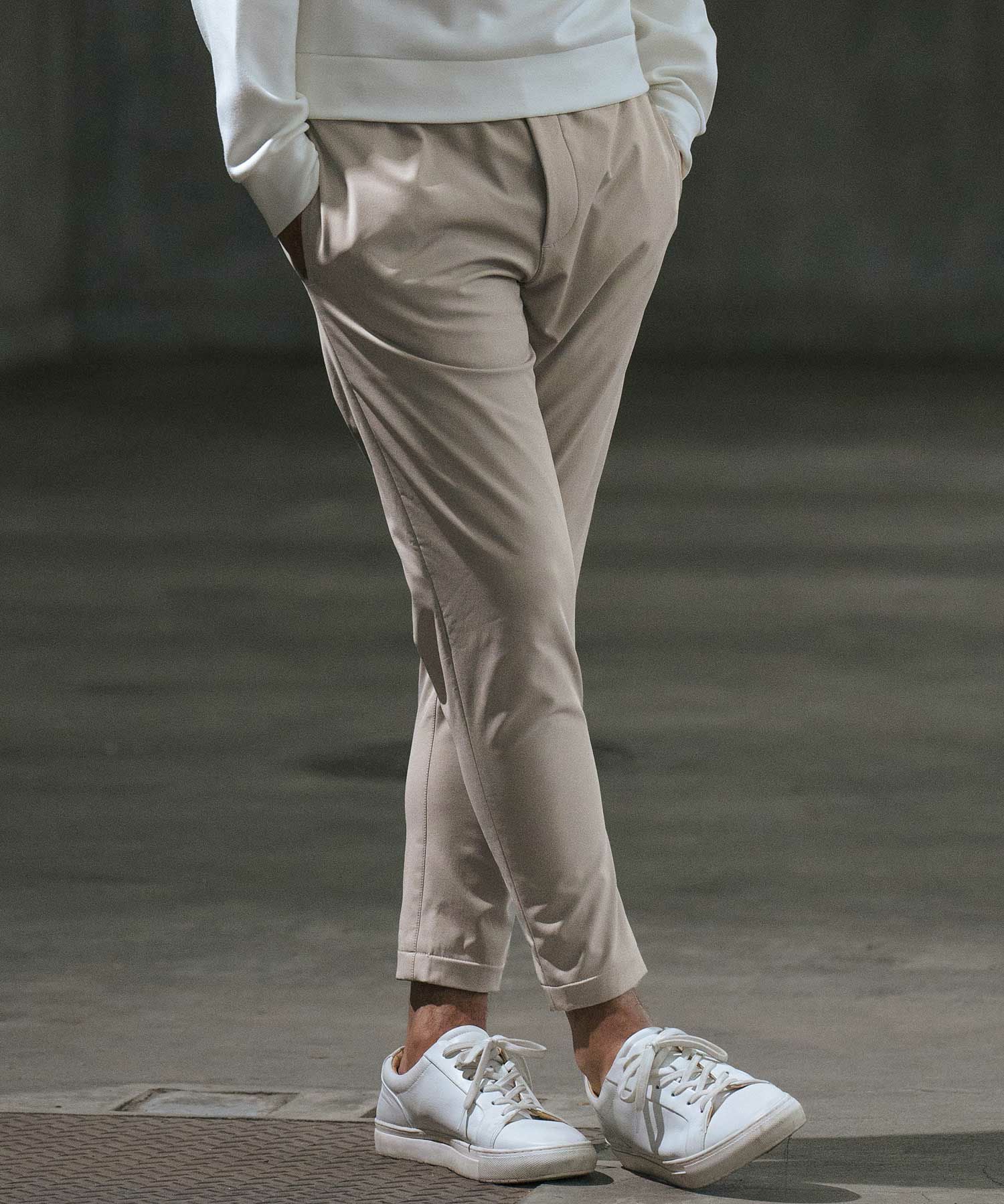 30%OFF【wjk reluxe】back fleece bonding stretch nylon pants