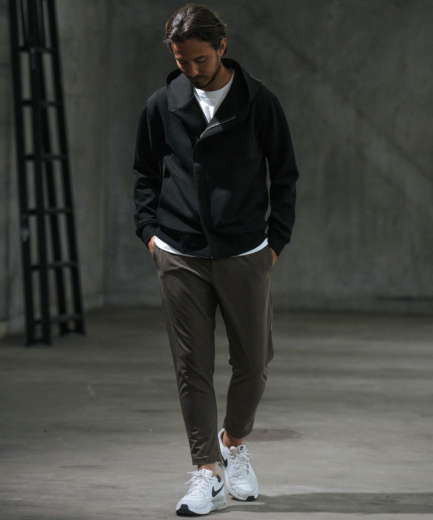 30%OFF【wjk reluxe】back fleece bonding stretch nylon pants