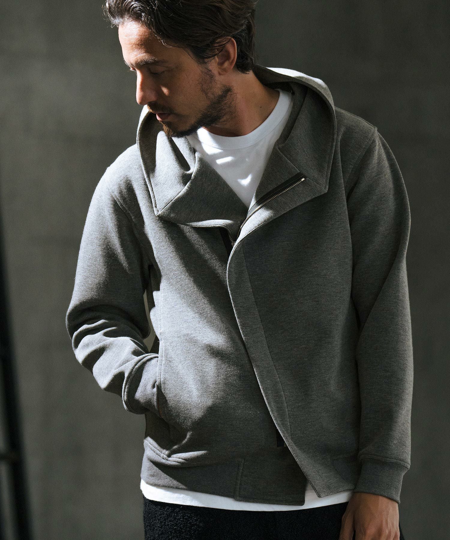 FINAL  archive ライダース パーカー 50%OFF【wjk reluxe】double knit riders parka ライダースパーカー(WR