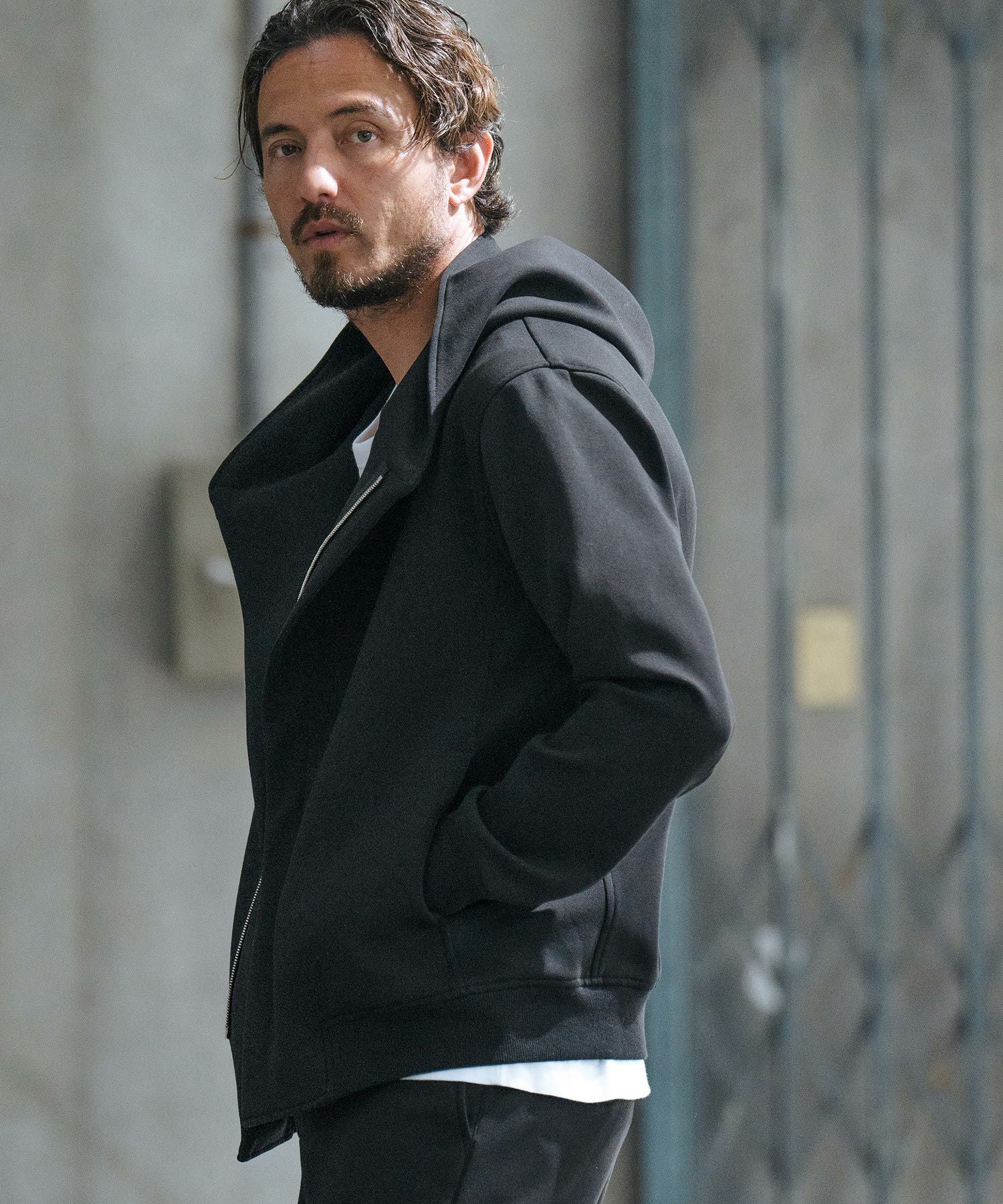 50%OFF【wjk reluxe】double knit riders parka ライダースパーカー(WR