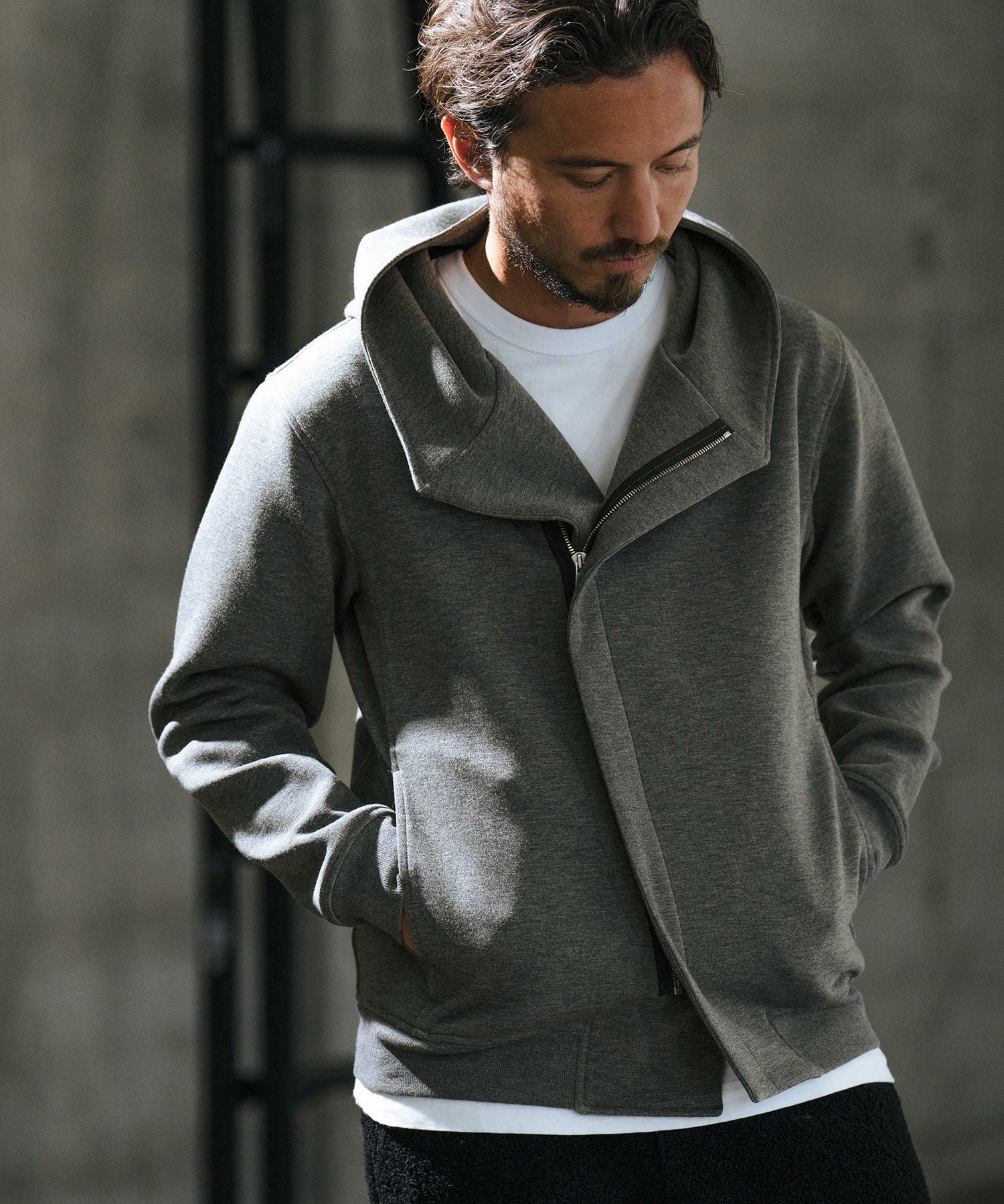 50%OFF【wjk reluxe】double knit riders parka ライダースパーカー(WR