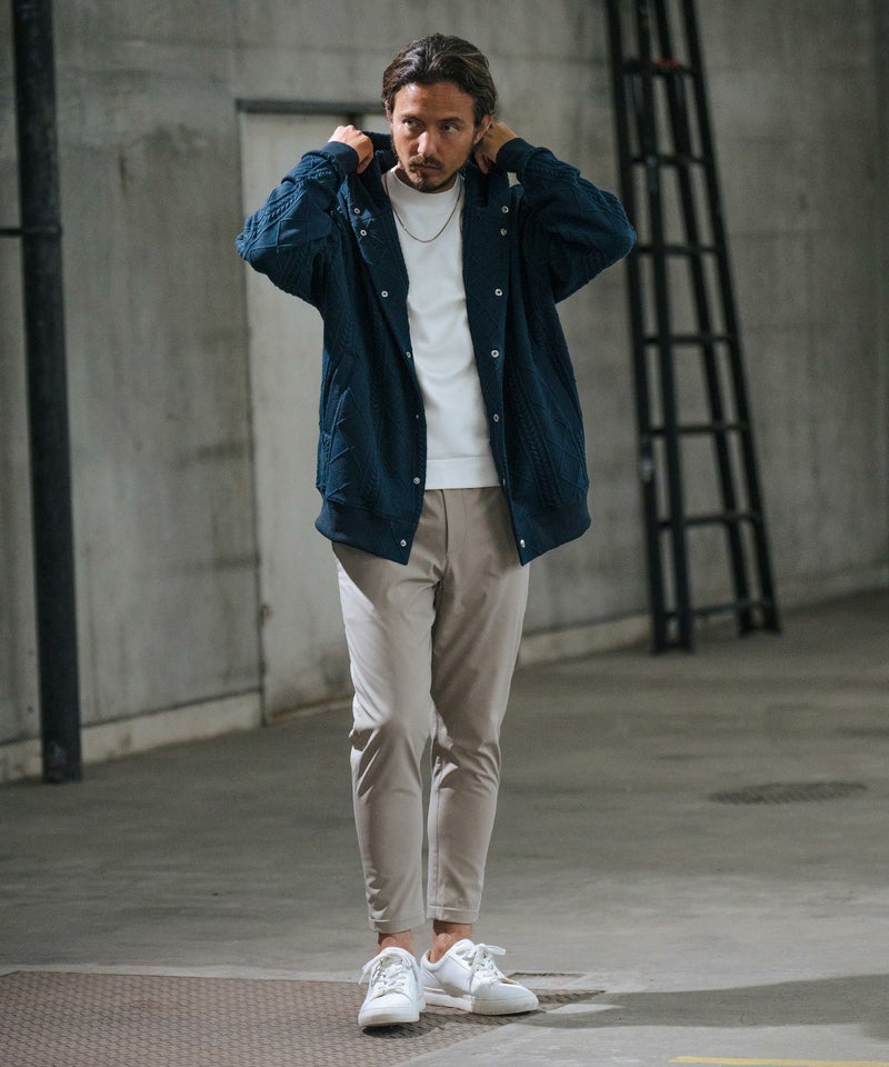 50%OFF【wjk reluxe】high gauge double knit mock neck cut sew 