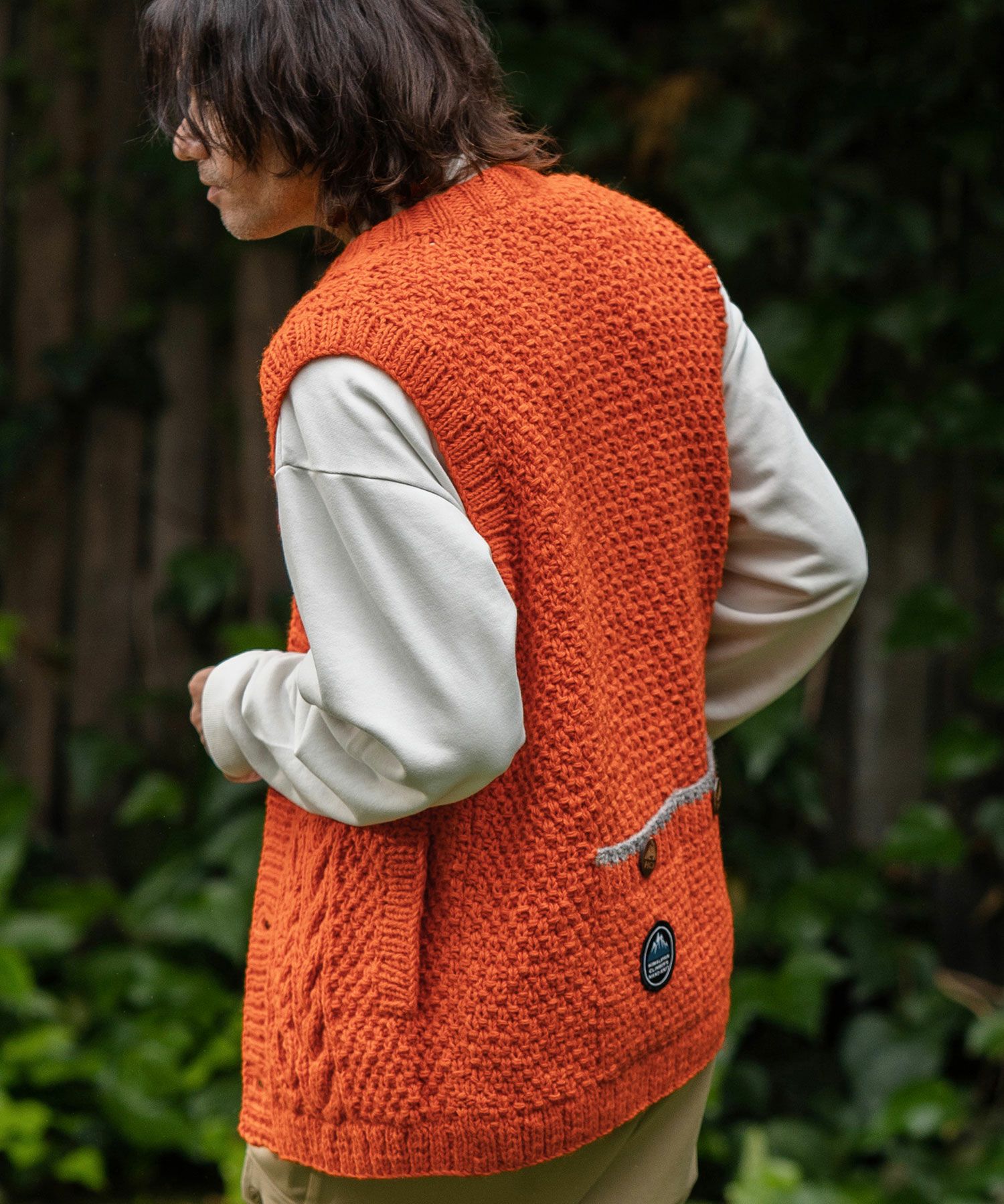 CAMBIO(カンビオ)】【HIMALAYAN CLIMBERS HAND-KNIT】手編み前開き