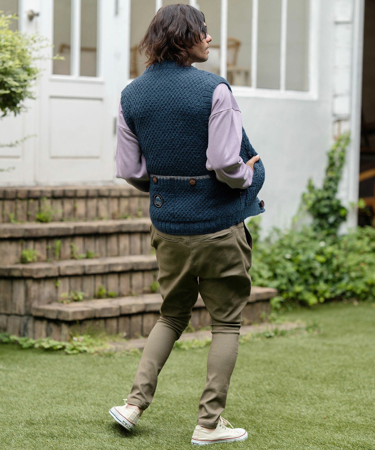 CAMBIO(カンビオ)】【HIMALAYAN CLIMBERS HAND-KNIT】手編み前開き