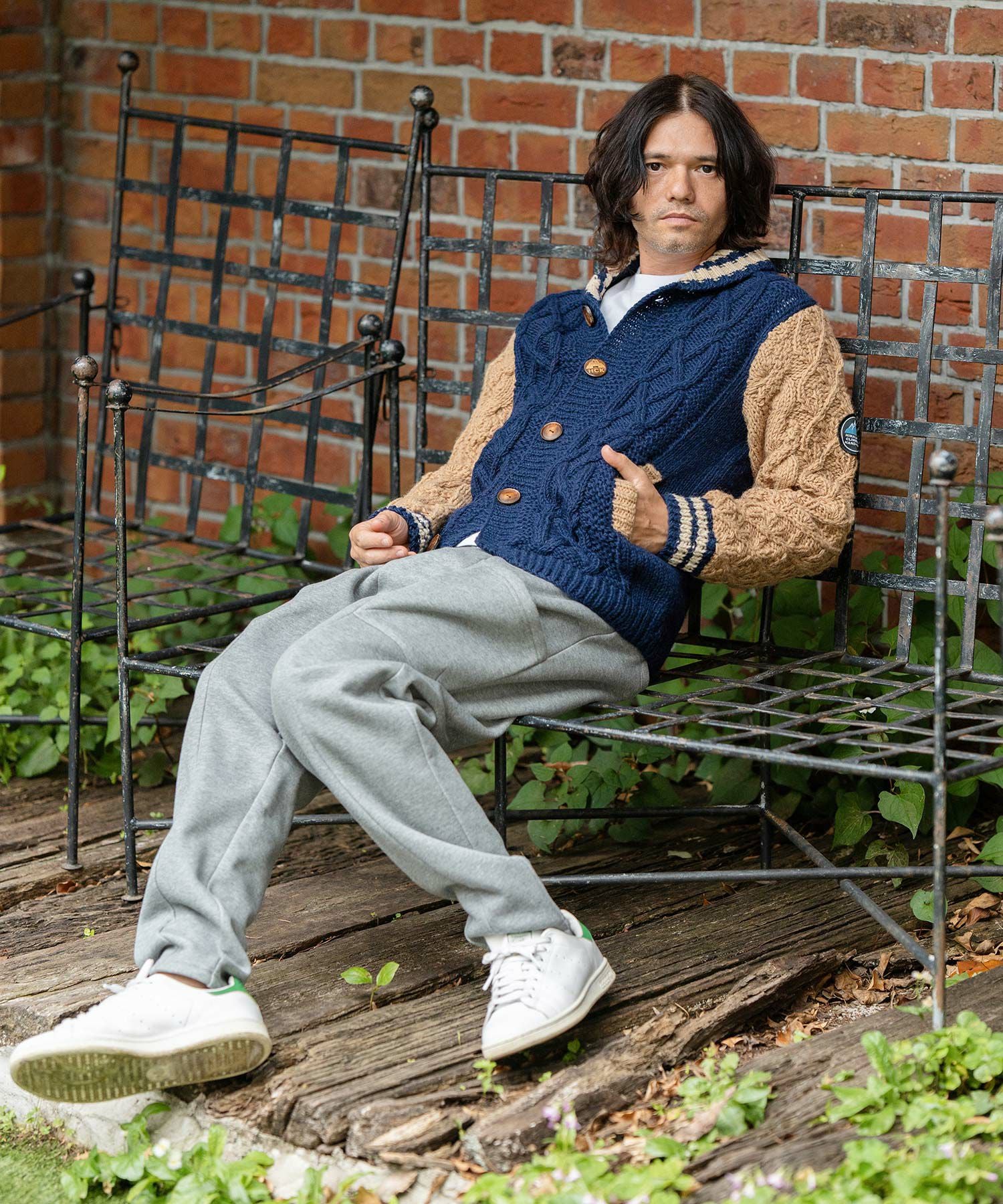 CAMBIO(カンビオ)】【HIMALAYAN CLIMBERS HAND-KNIT】手編みスタジャン