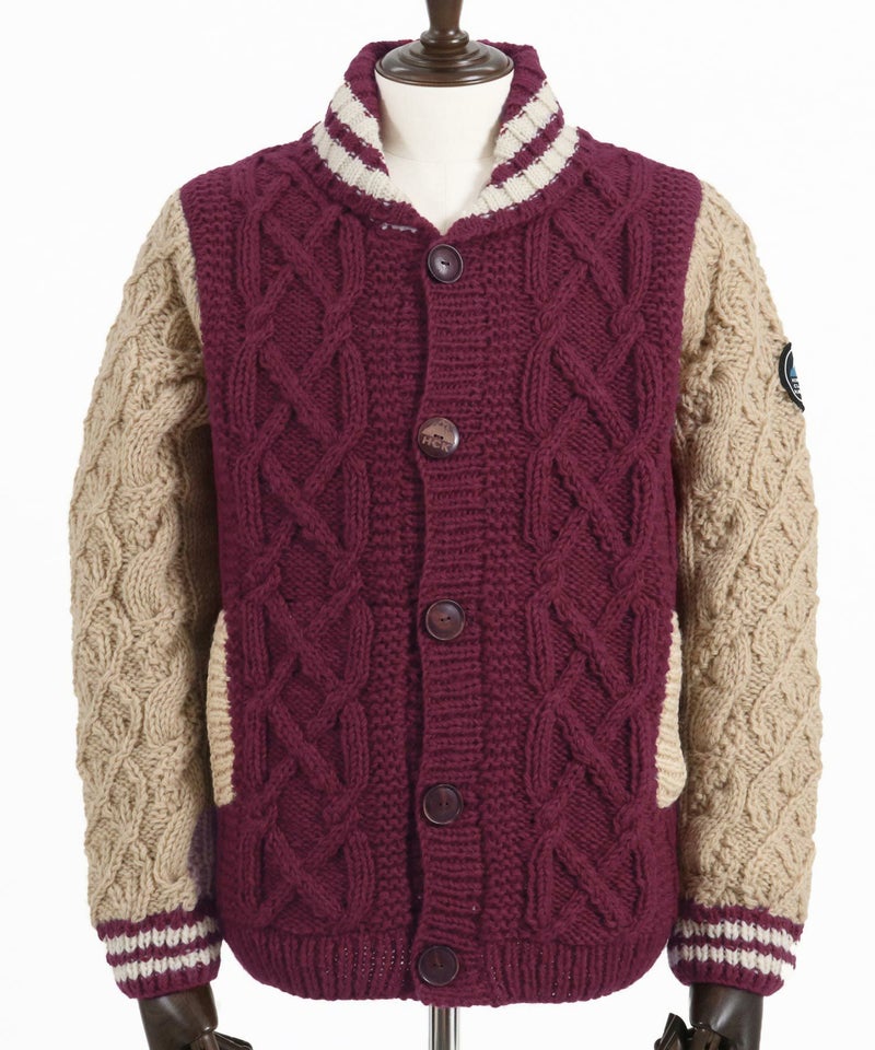 CAMBIO(カンビオ)】【HIMALAYAN CLIMBERS HAND-KNIT】手編みスタジャン 