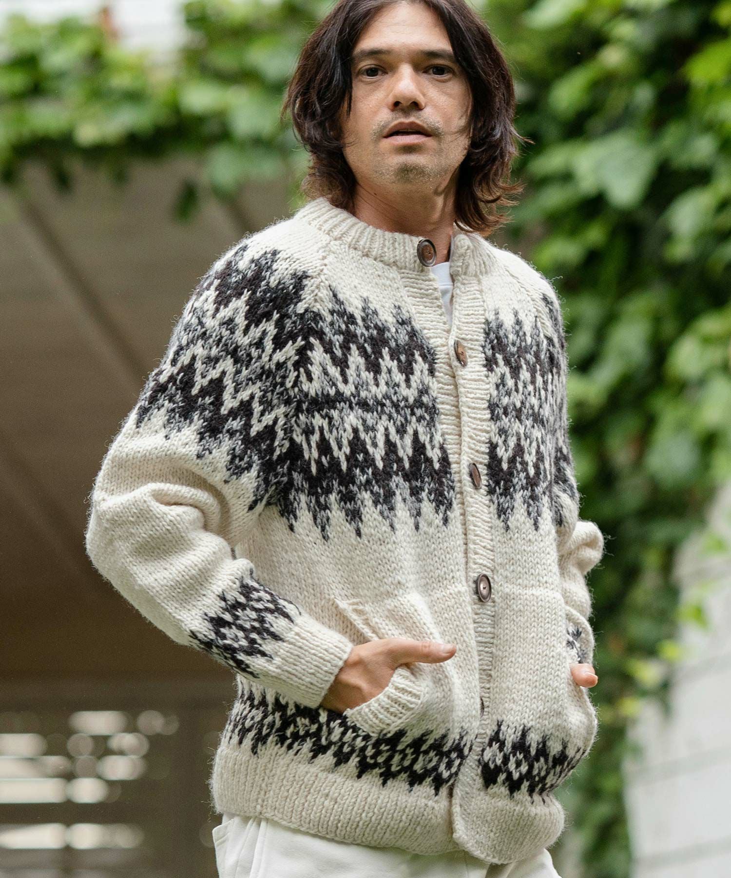 CAMBIO(カンビオ)】【HIMALAYAN CLIMBERS HAND-KNIT】手編みジャガード