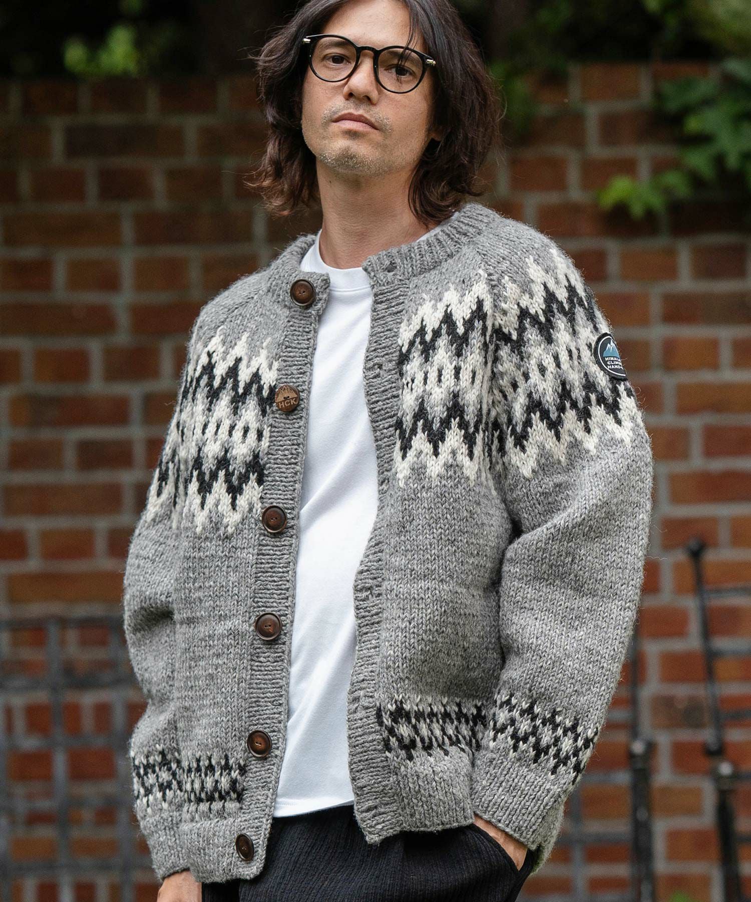 CAMBIO(カンビオ)】【HIMALAYAN CLIMBERS HAND-KNIT】手編みジャガード