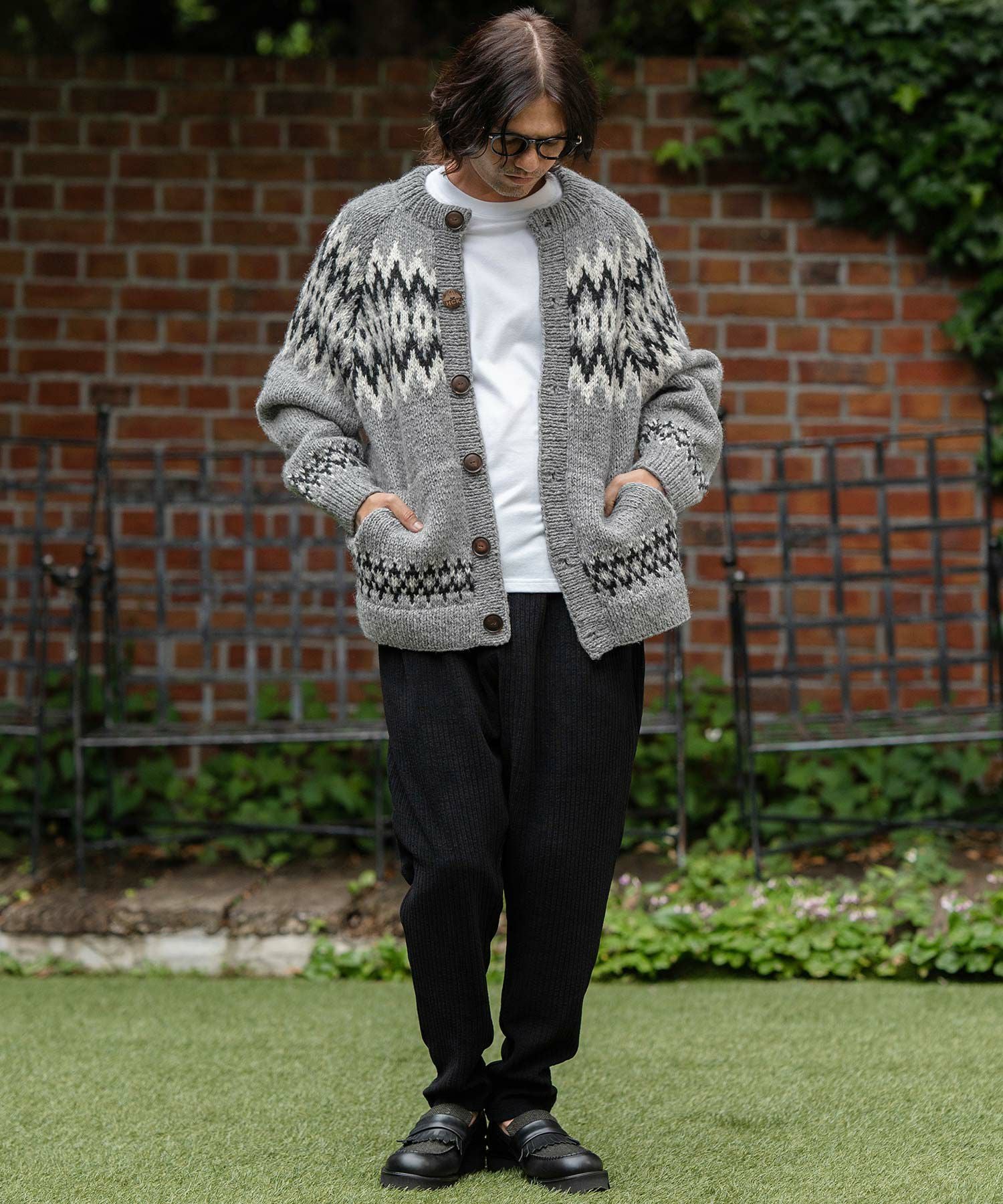 CAMBIO(カンビオ)】【HIMALAYAN CLIMBERS HAND-KNIT】手編みジャガード