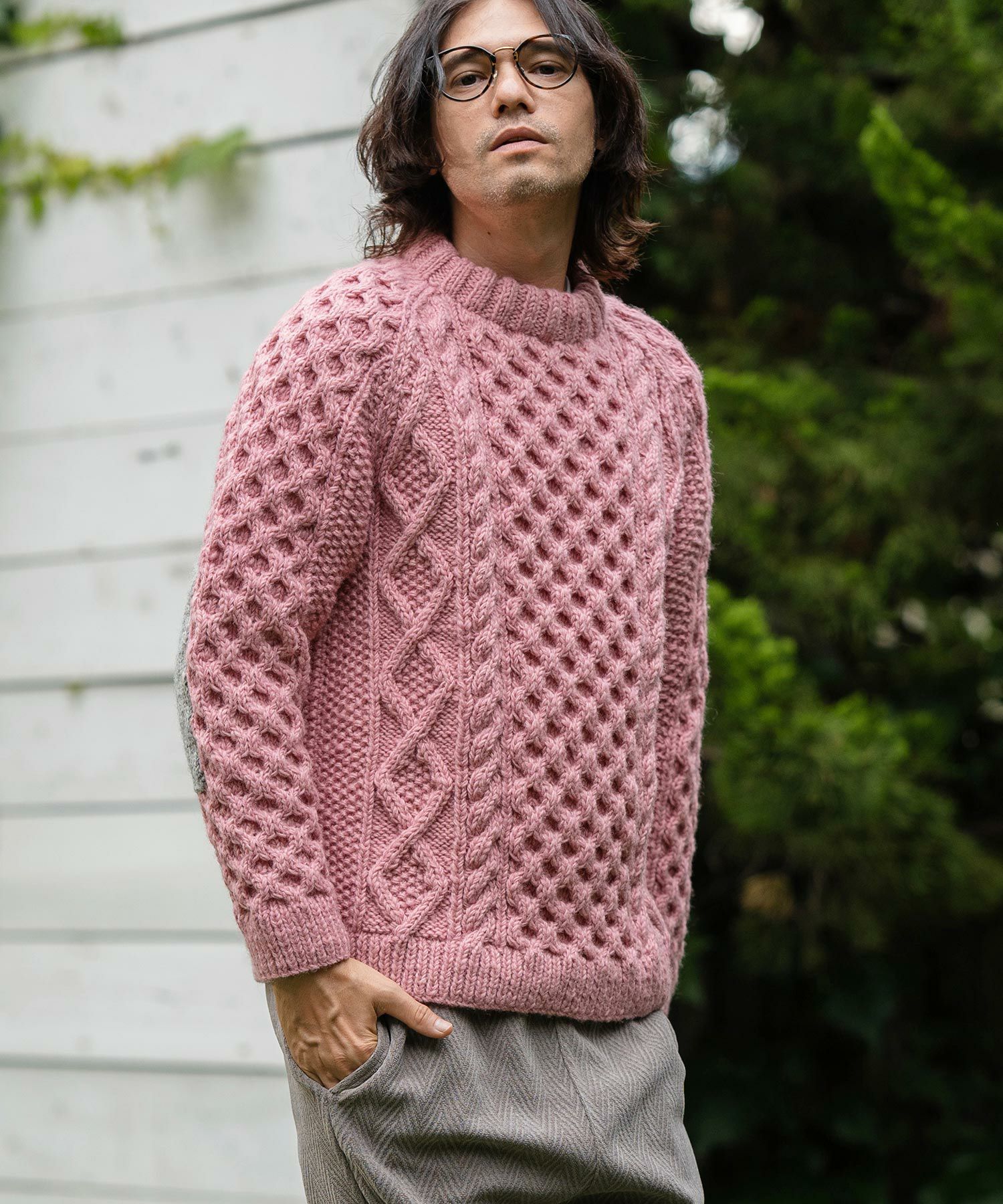 CAMBIO(カンビオ)】【HIMALAYAN CLIMBERS HAND-KNIT】手編みクルー